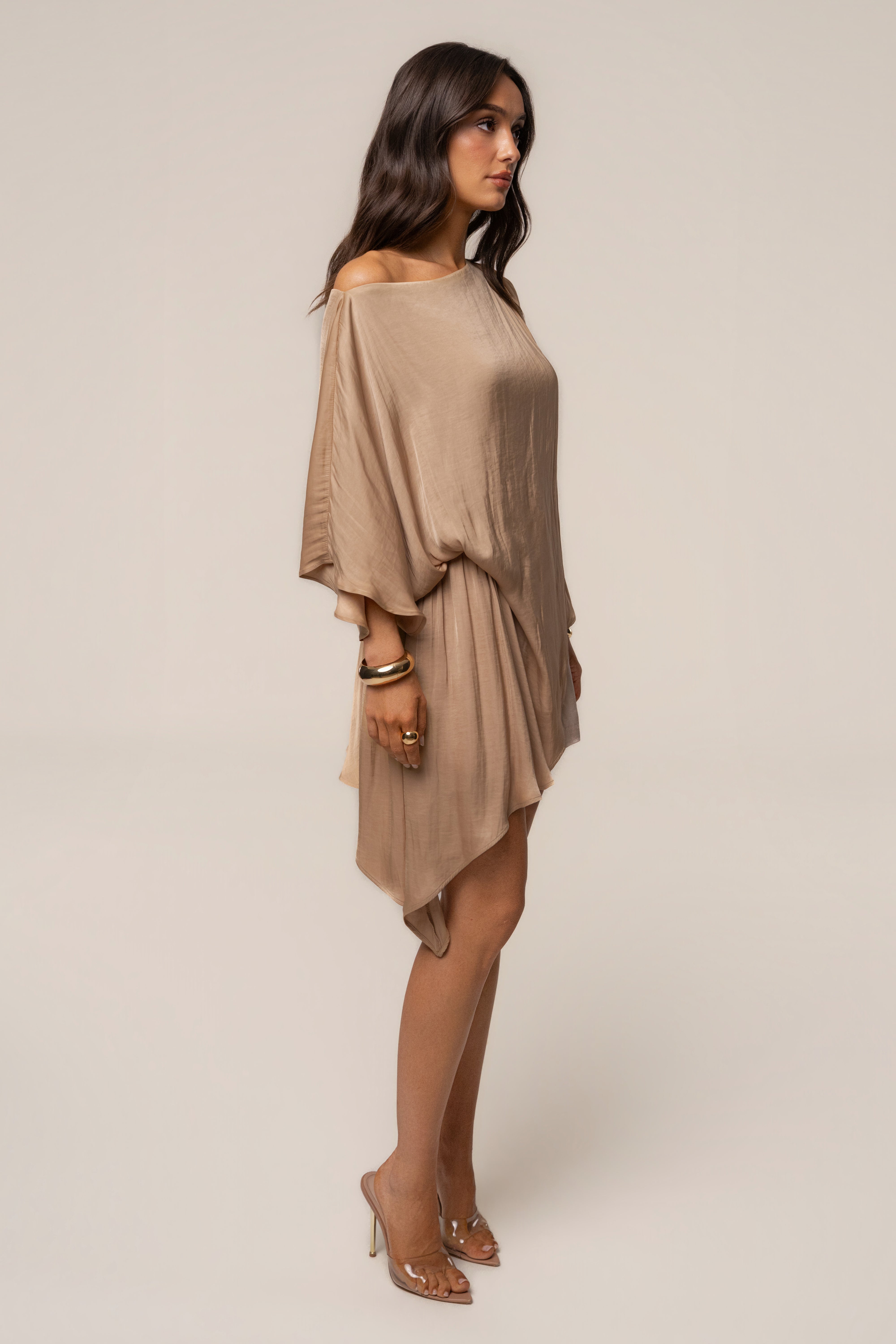 Tan Brisa One Shoulder Top - JLUXLABEL