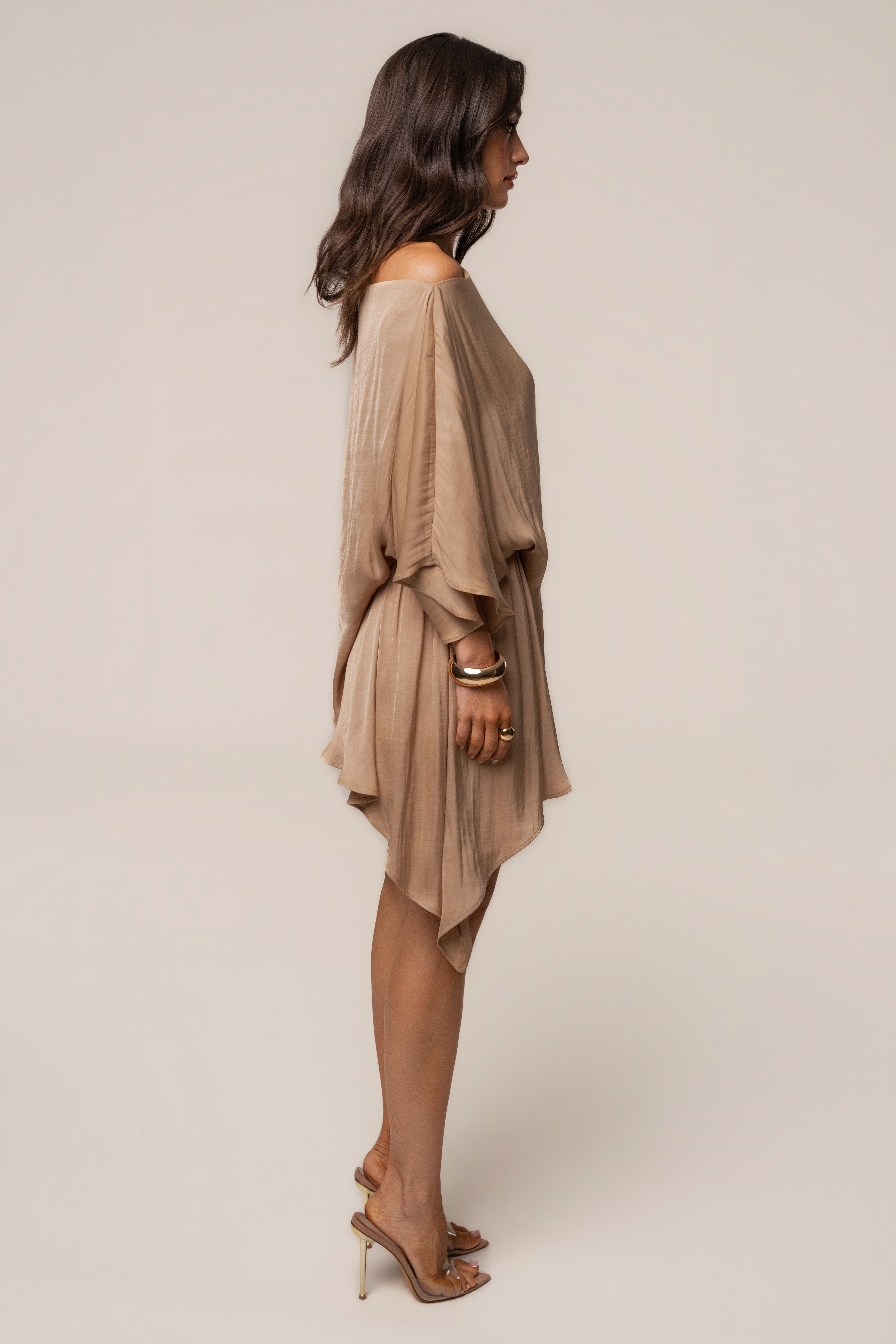 Tan Brisa One Shoulder Top - JLUXLABEL
