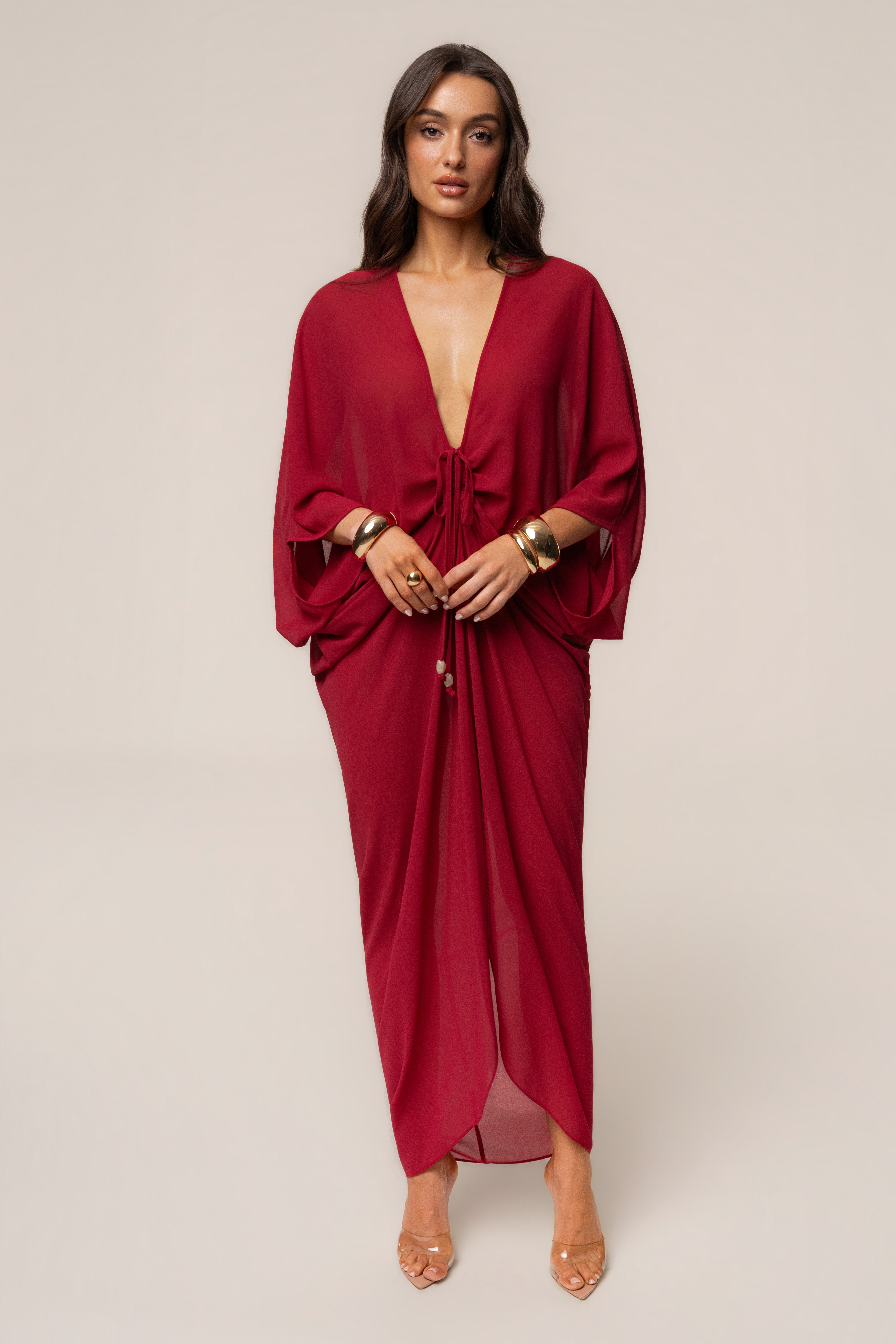 Berry Longer Days Cover Up Dress - JLUXLABEL