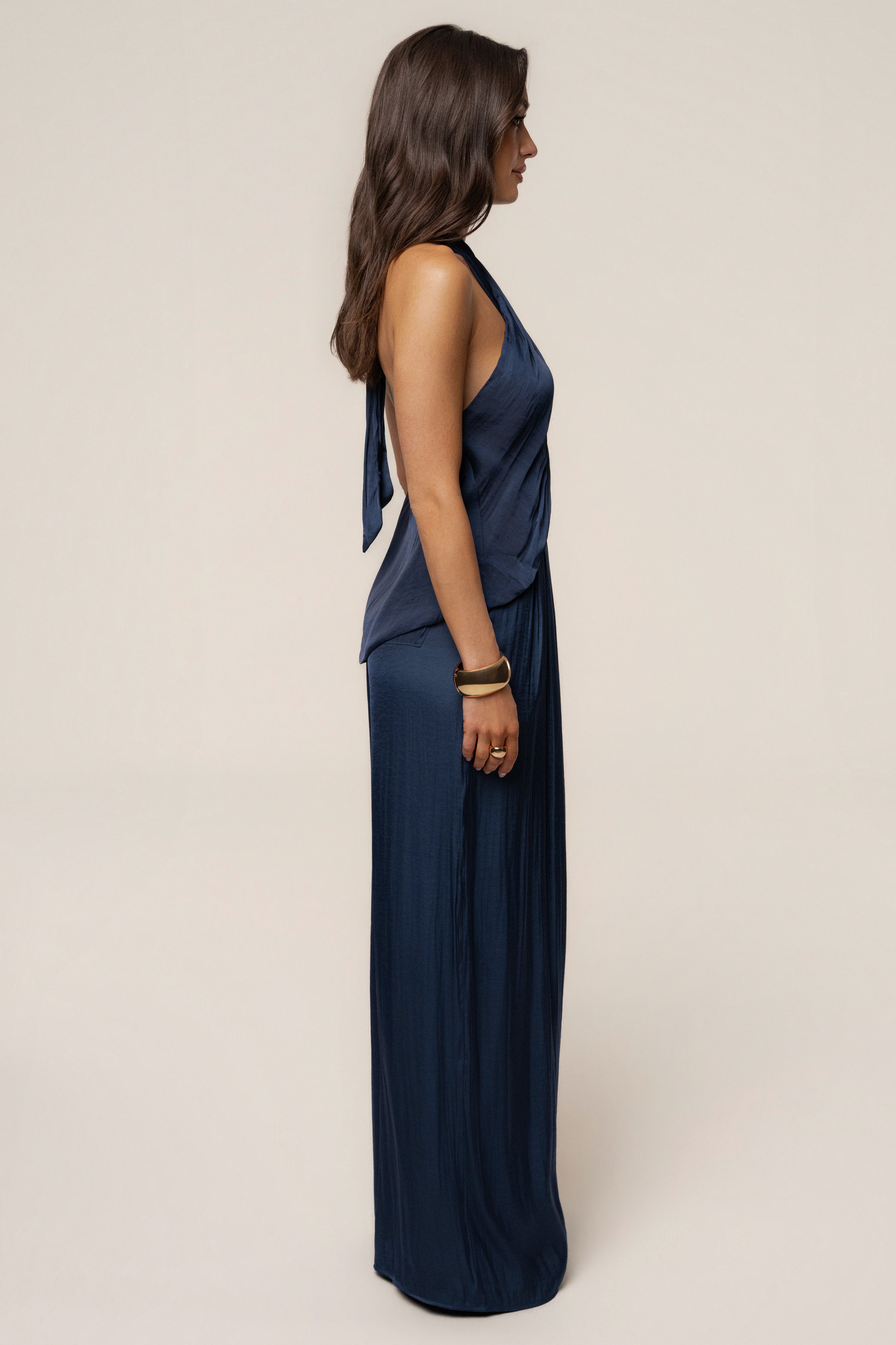Blue Core Form Halter Top - JLUXLABEL