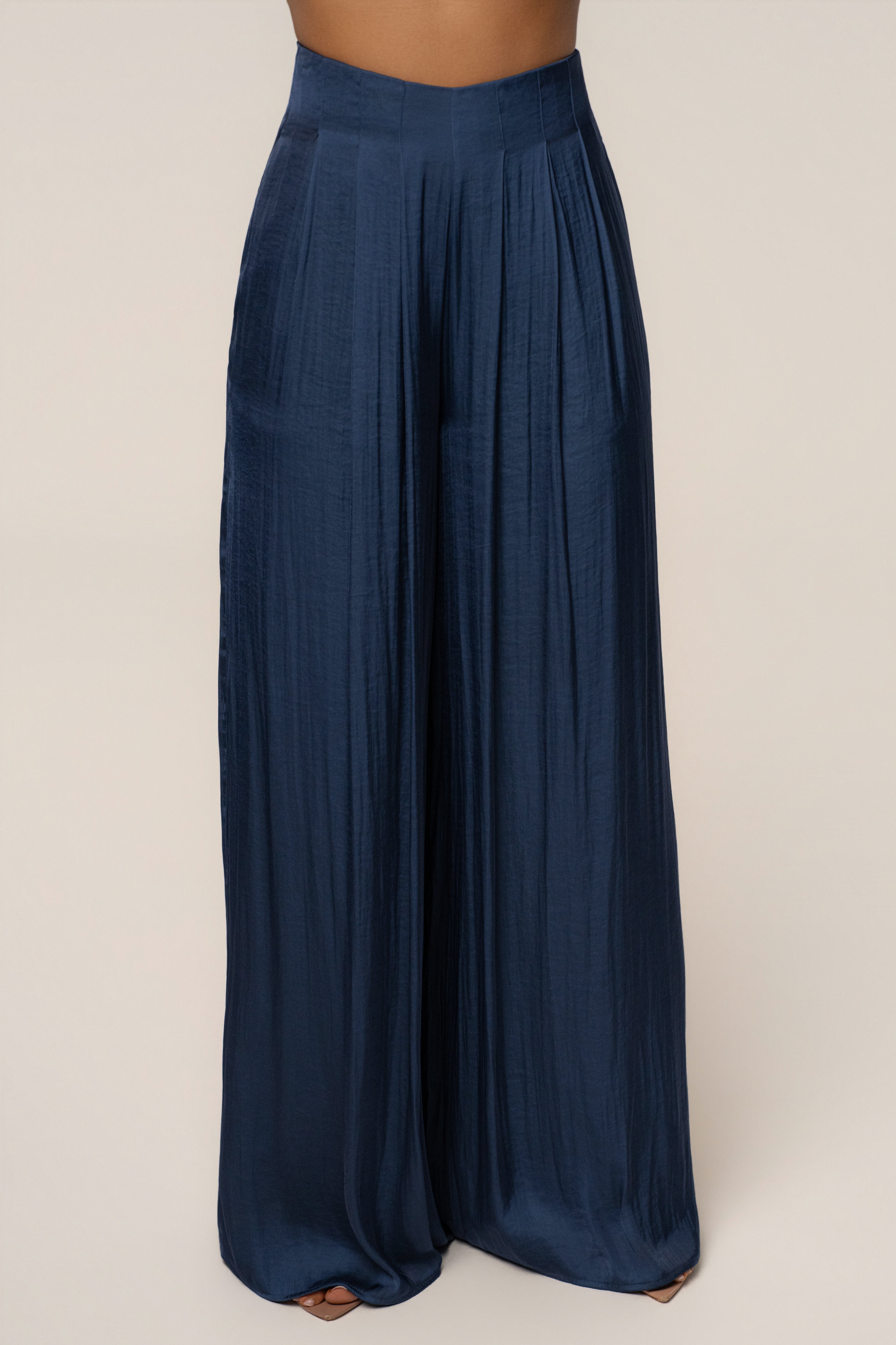 Blue Core Form Pleated Trouser - JLUXLABEL