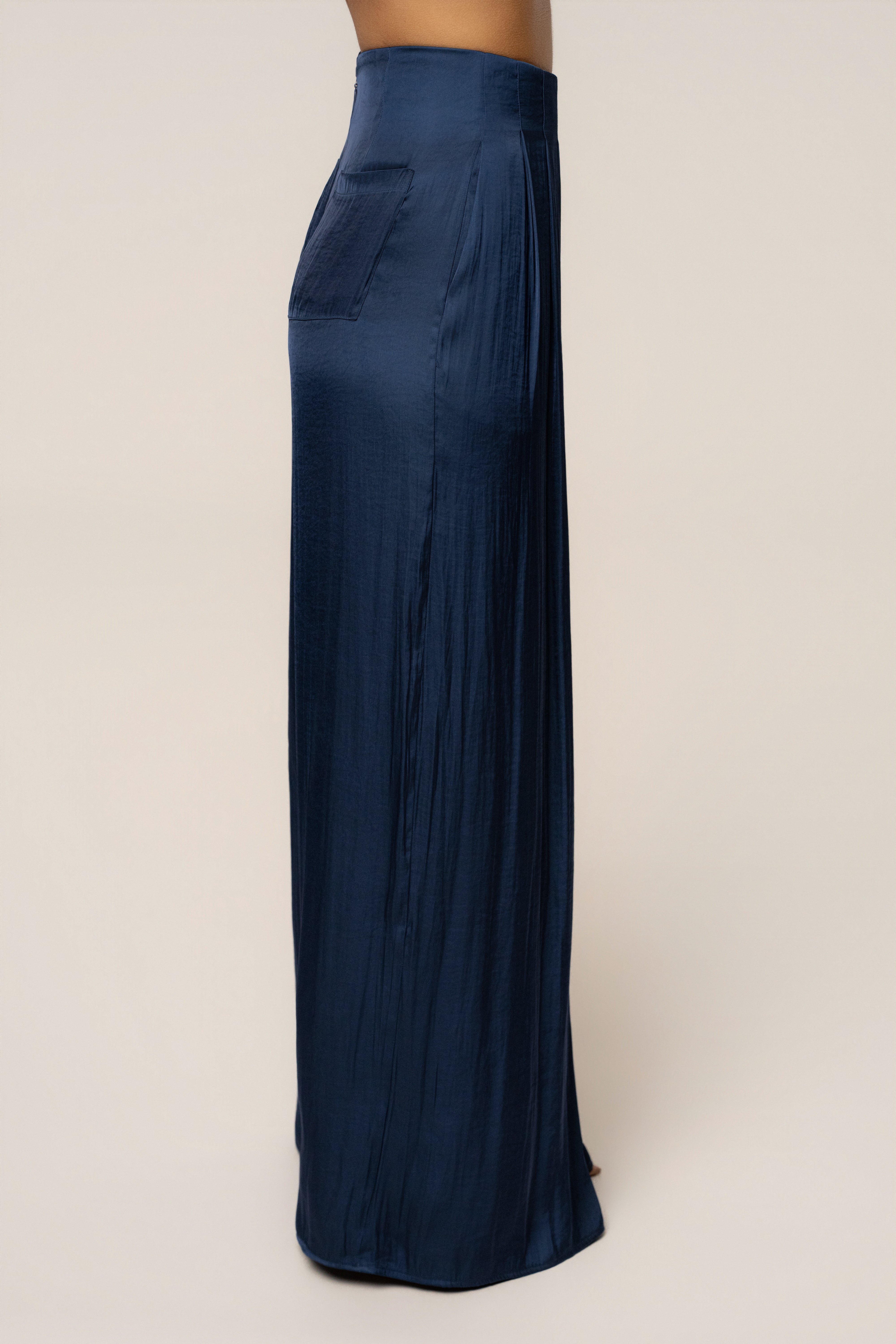 Blue Core Form Pleated Trouser - JLUXLABEL