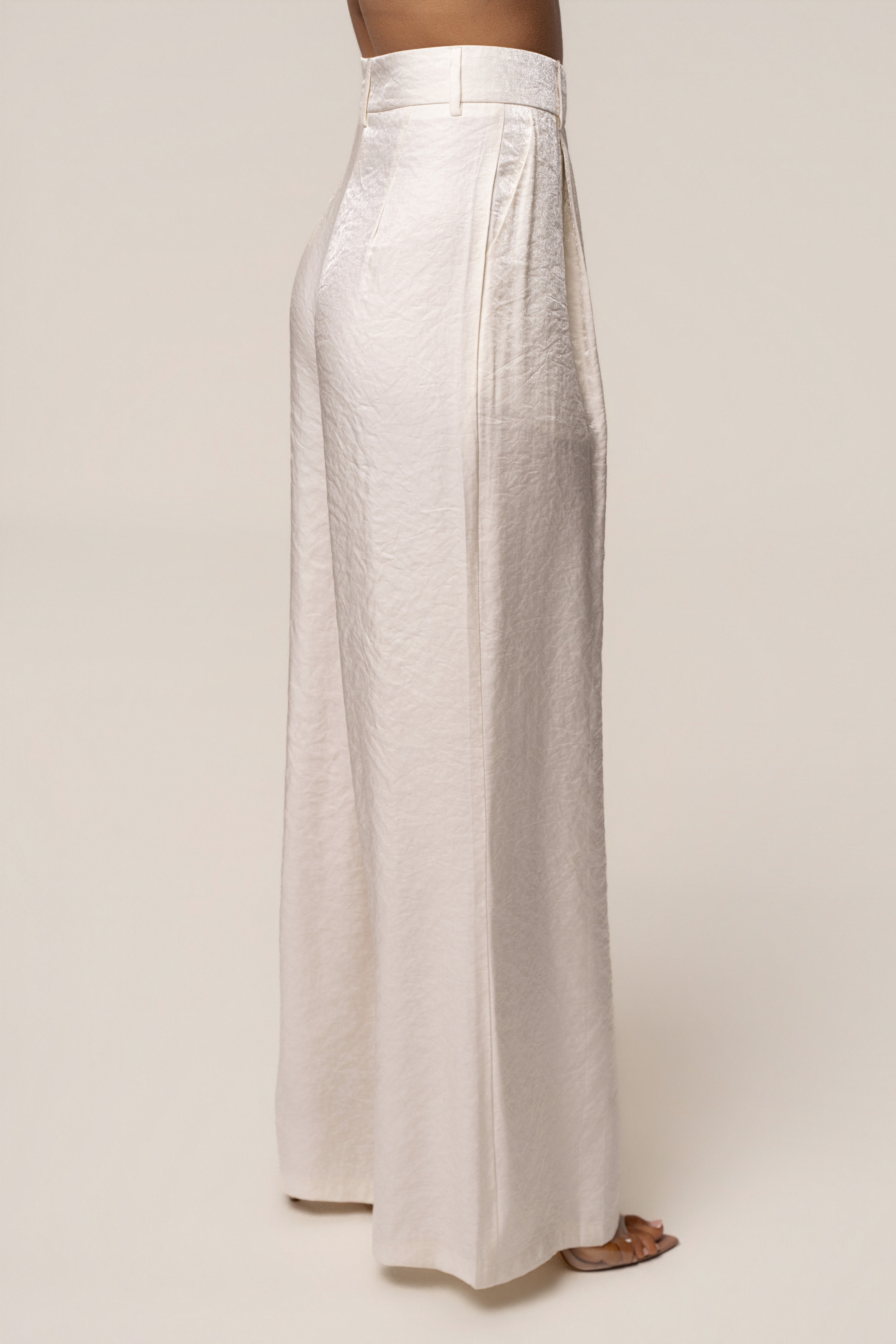 Ivory Monaco Wide Leg Pant - JLUXLABEL