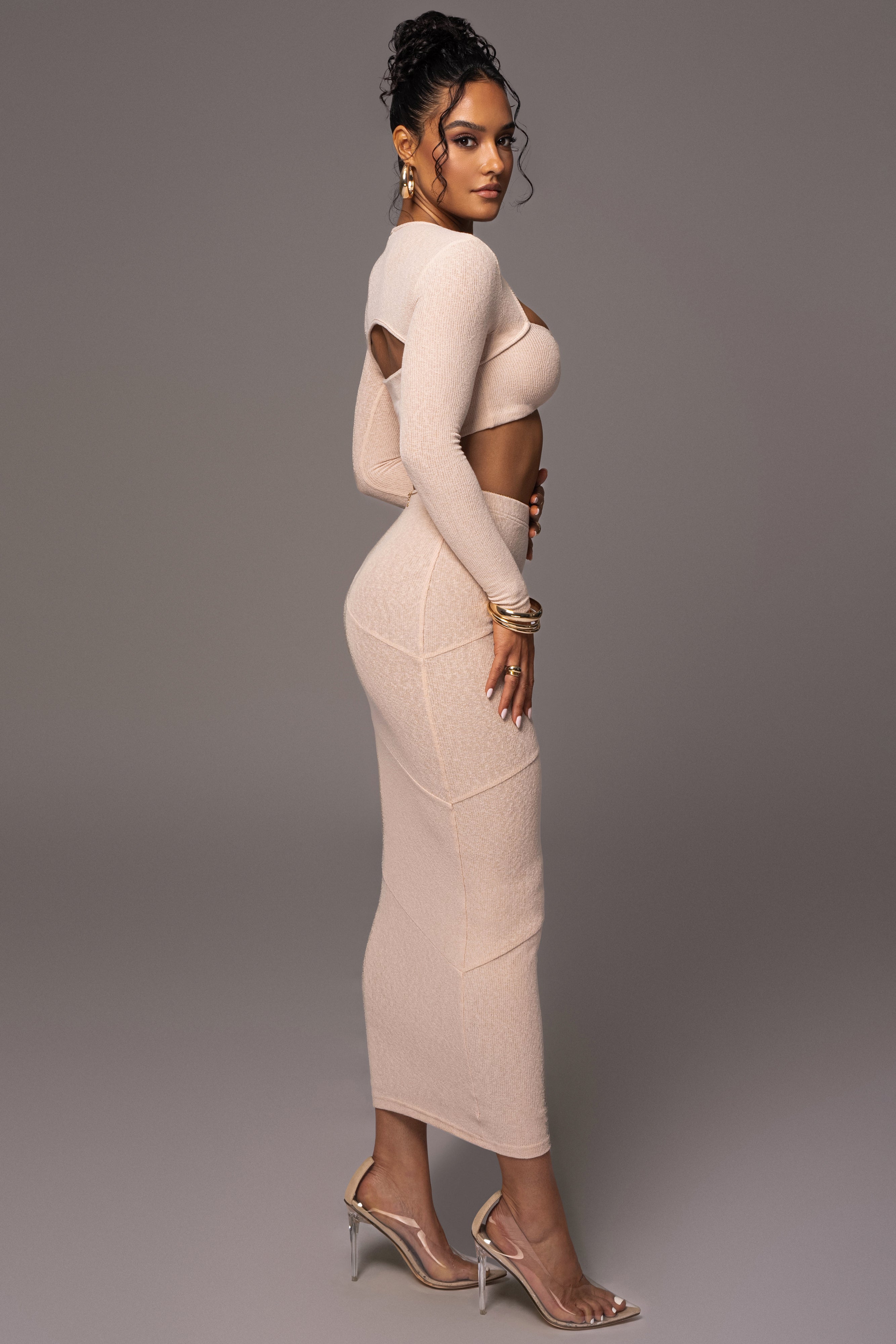 Beige All About You Skirt Set - Spring, Summer - JLUXLABEL