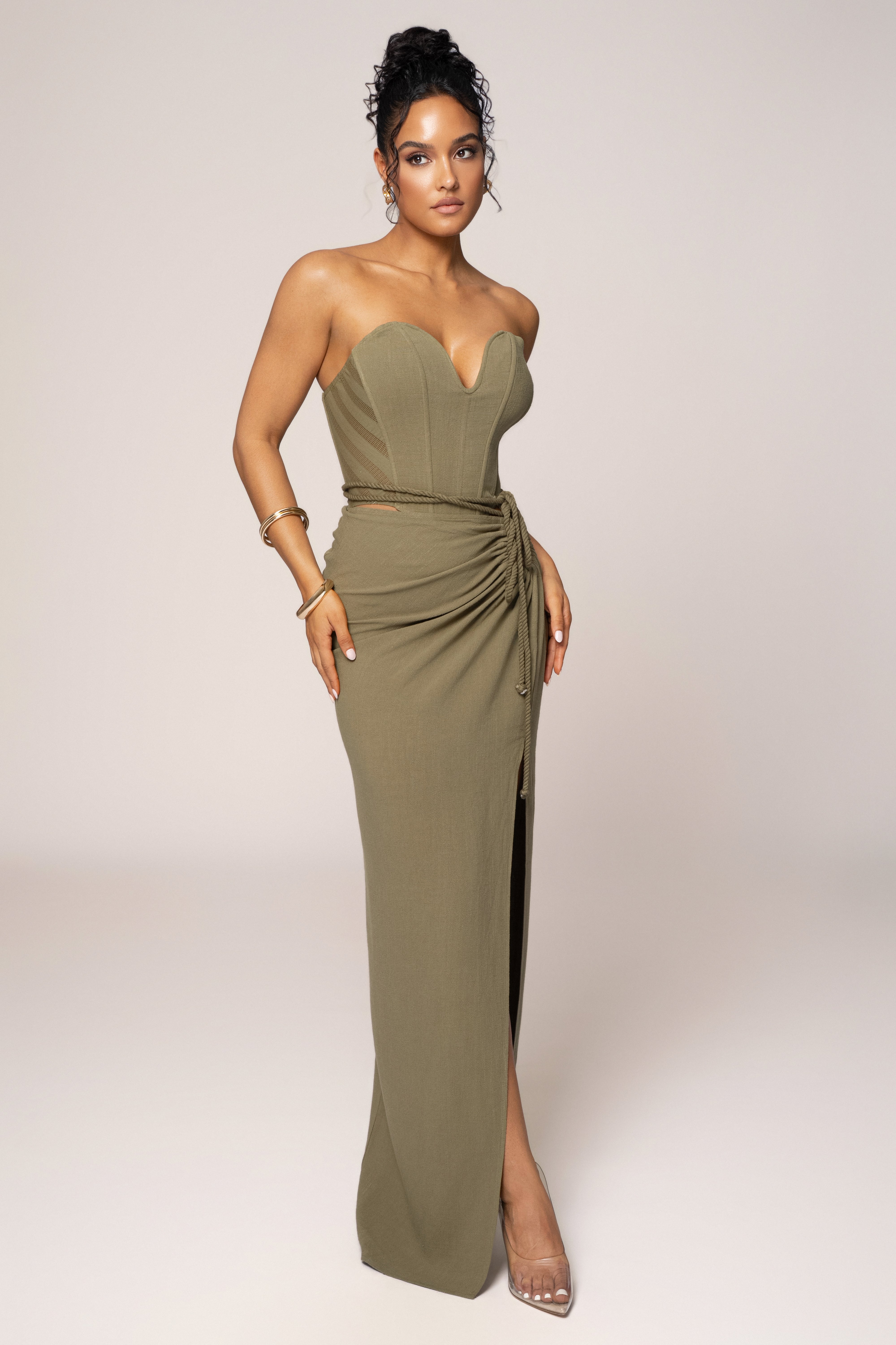 Olive Destination Linen Skirt Set - JLUXLABEL