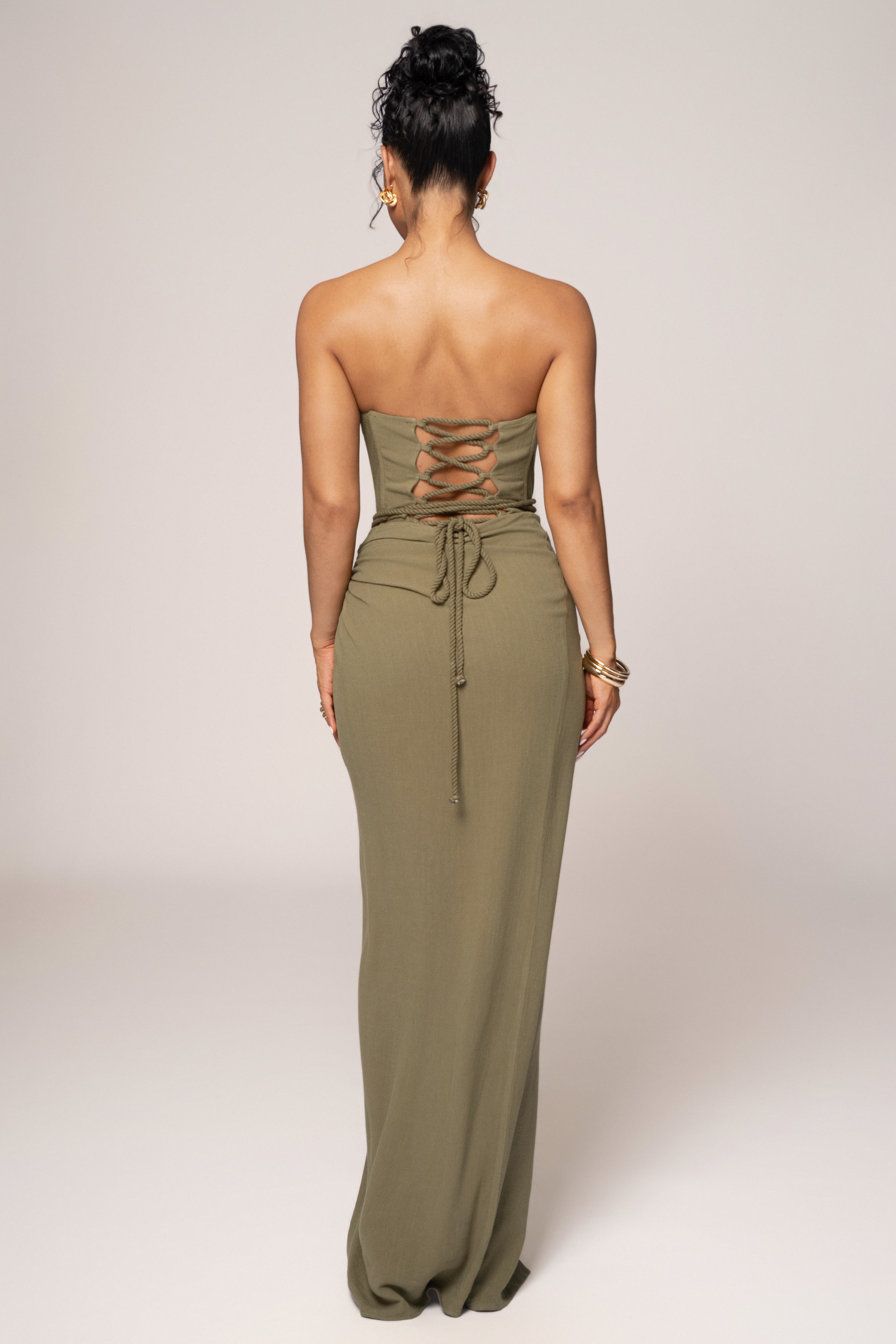Olive Destination Linen Skirt Set - JLUXLABEL