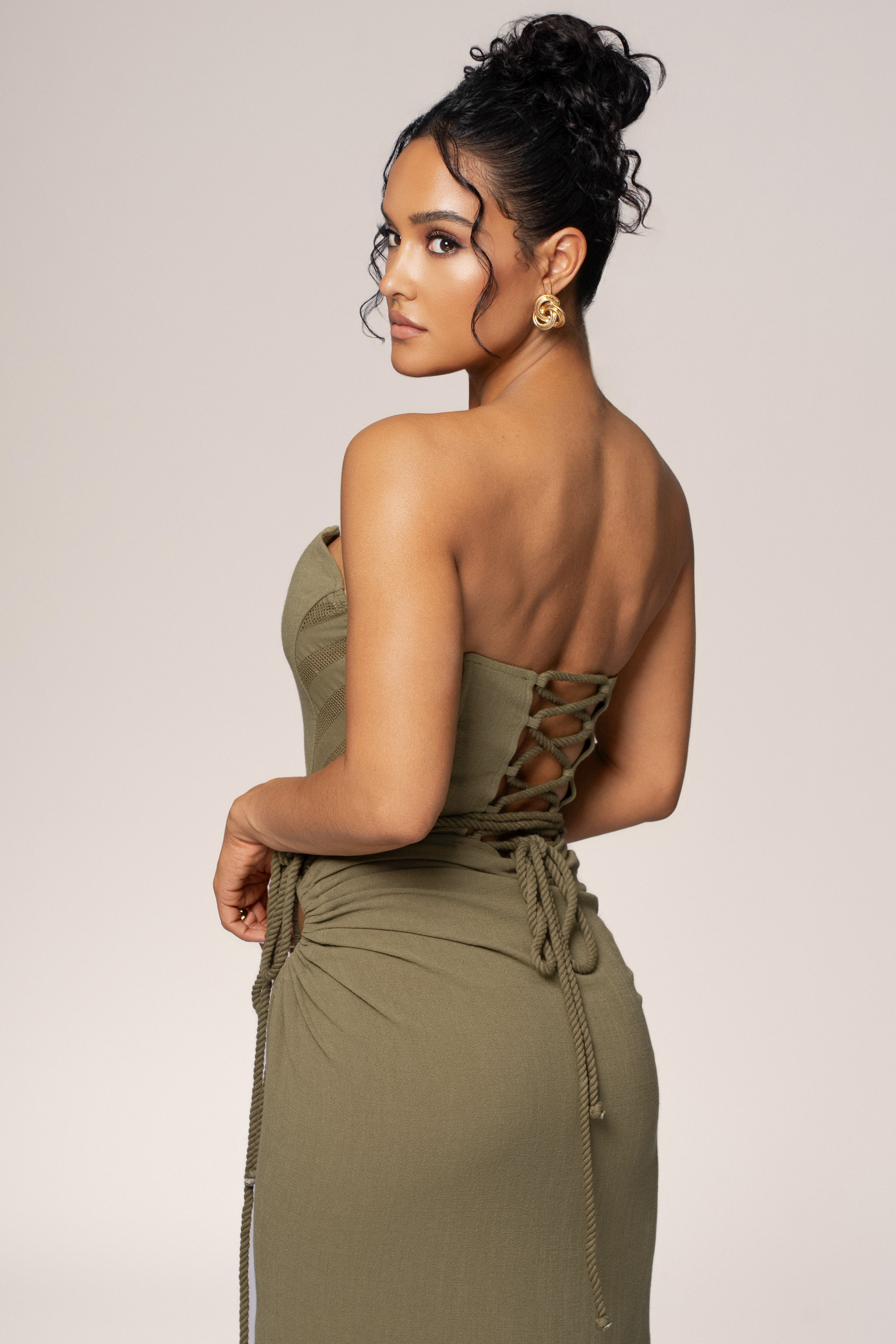 Olive Destination Linen Skirt Set - JLUXLABEL