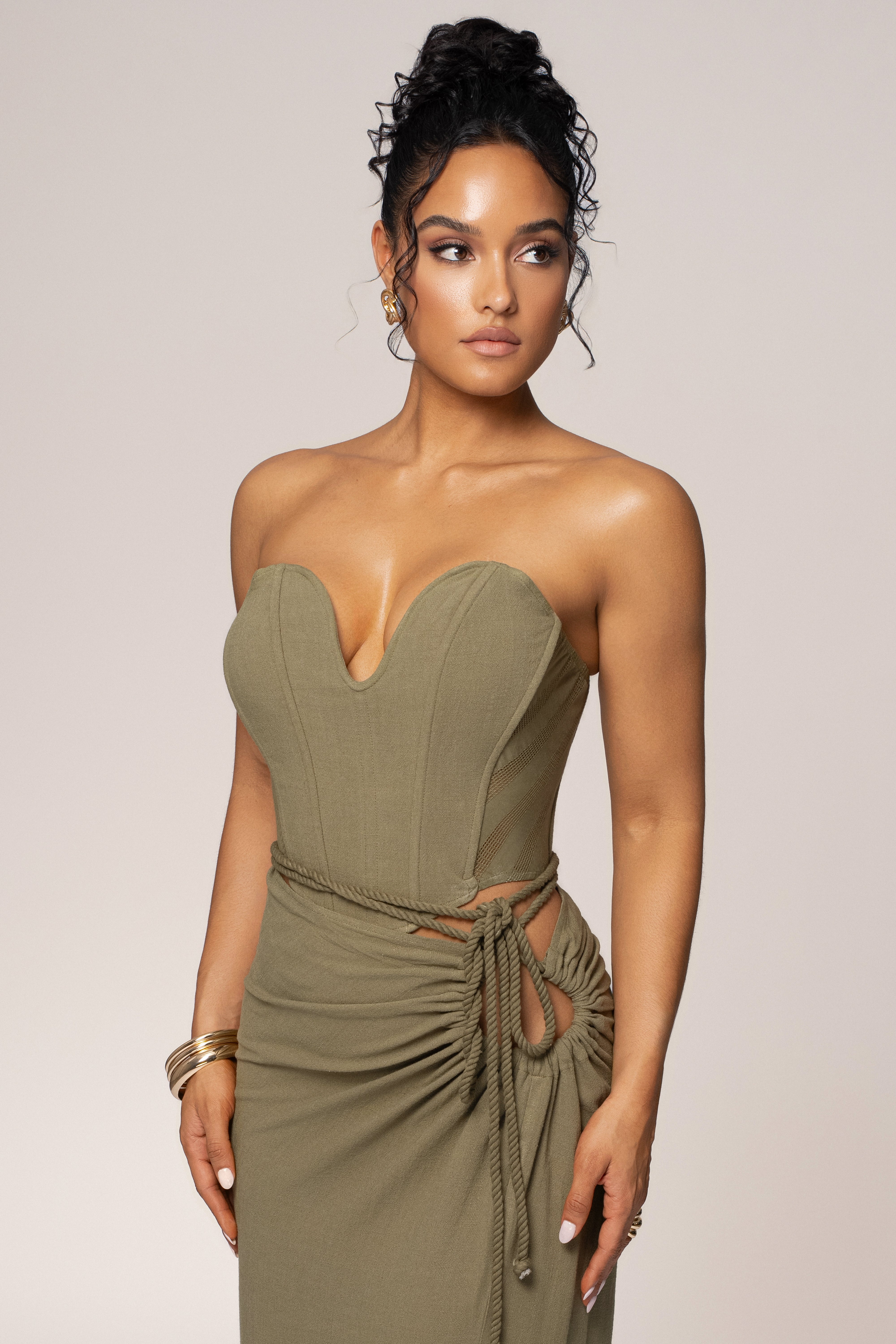 Olive Destination Linen Skirt Set - JLUXLABEL