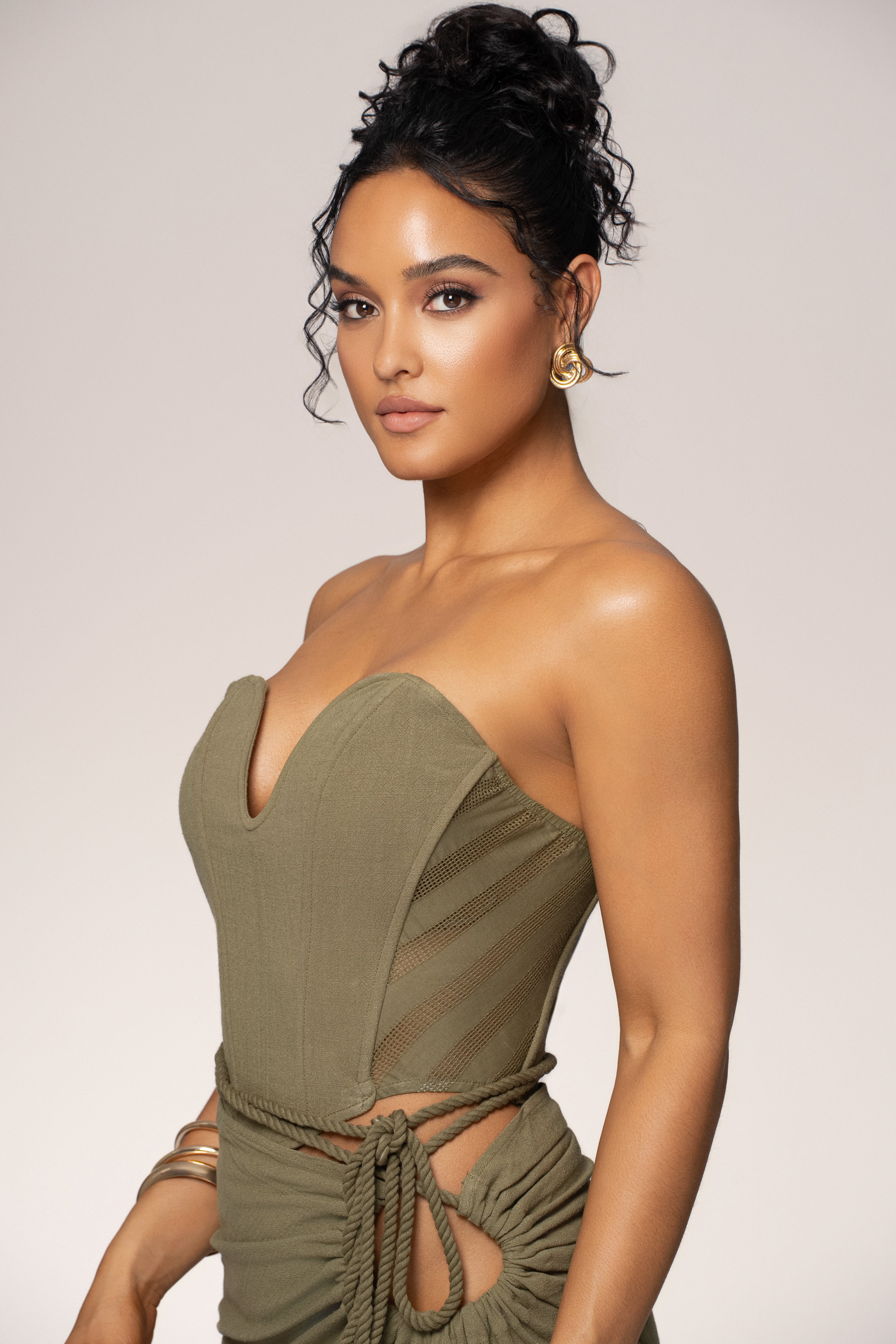 Olive Destination Linen Skirt Set - JLUXLABEL