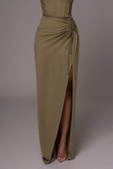 Olive Destination Linen Skirt Set - JLUXLABEL