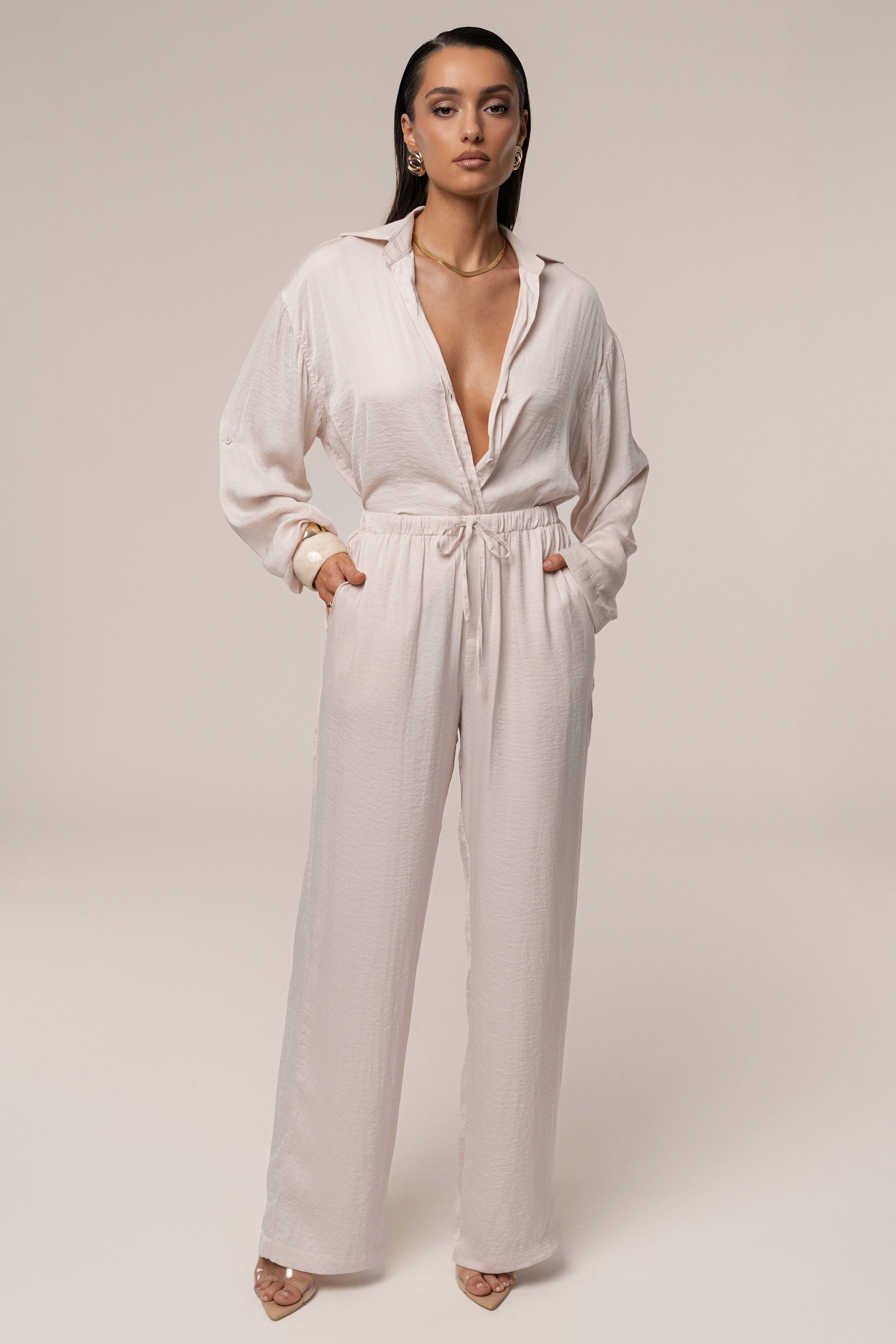 Milk Pearl Bay Pant Set - JLUXLABEL