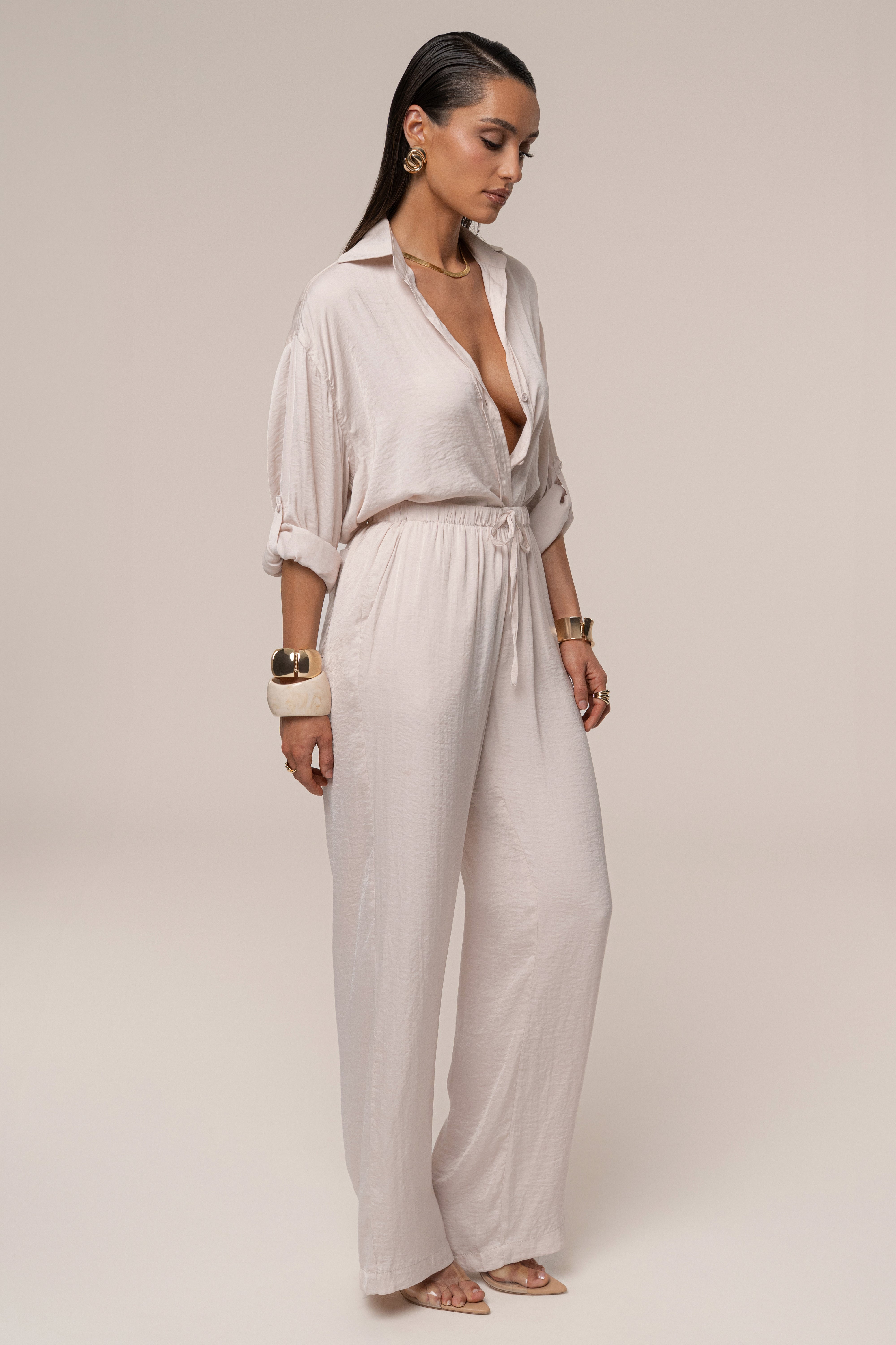 Milk Pearl Bay Pant Set - JLUXLABEL