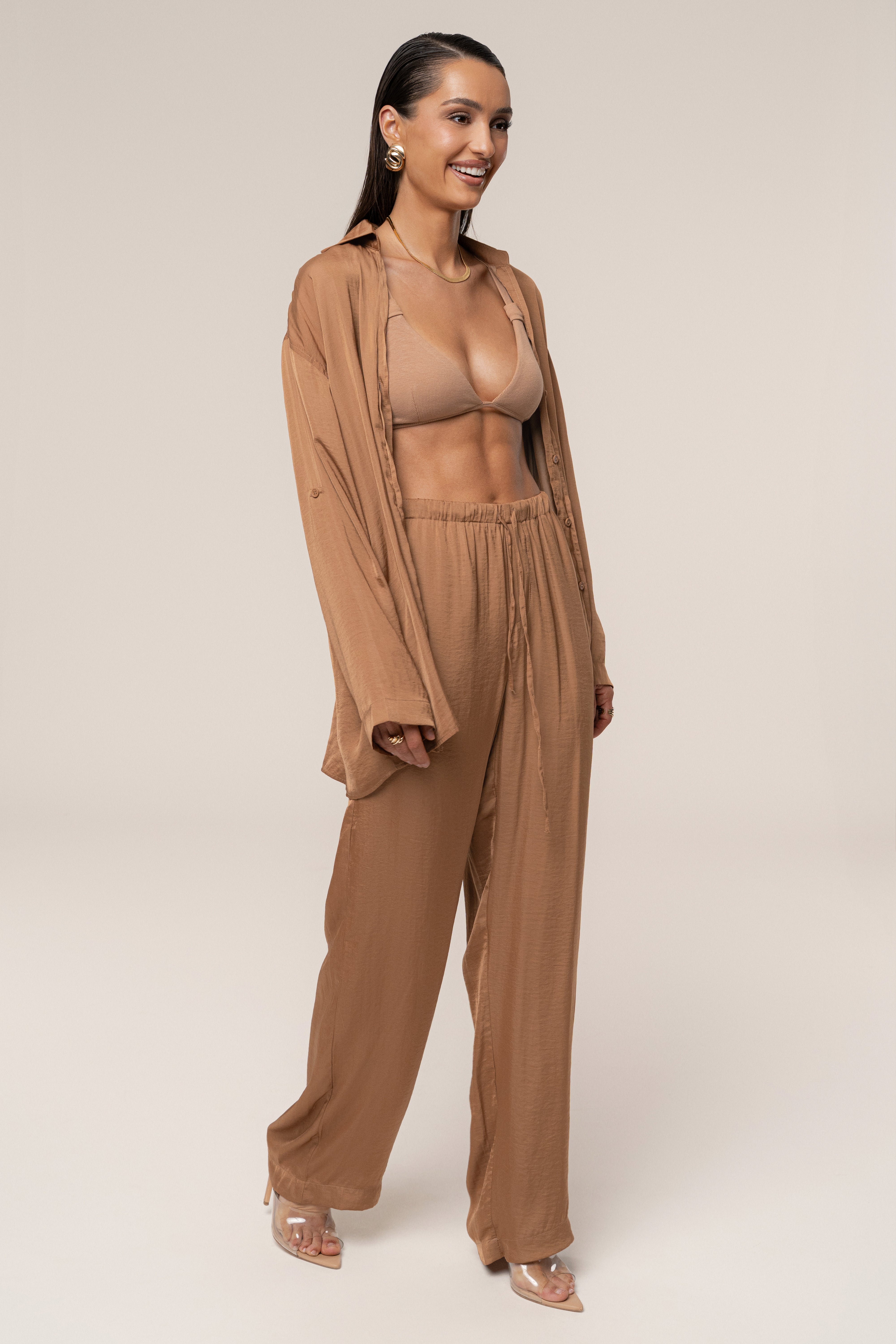 Bronze Pearl Bay Pant Set - JLUXLABEL