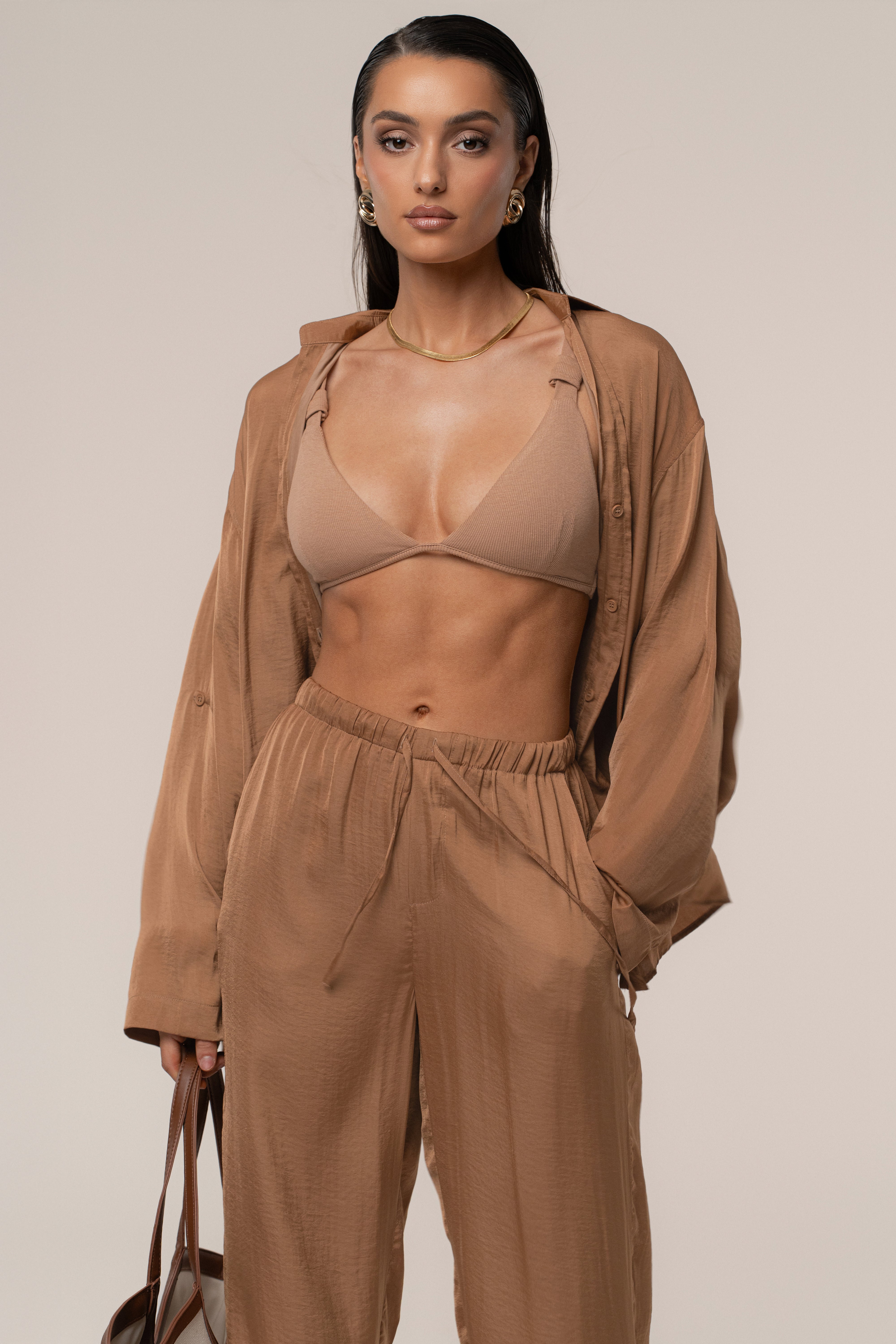 Bronze Pearl Bay Pant Set - JLUXLABEL