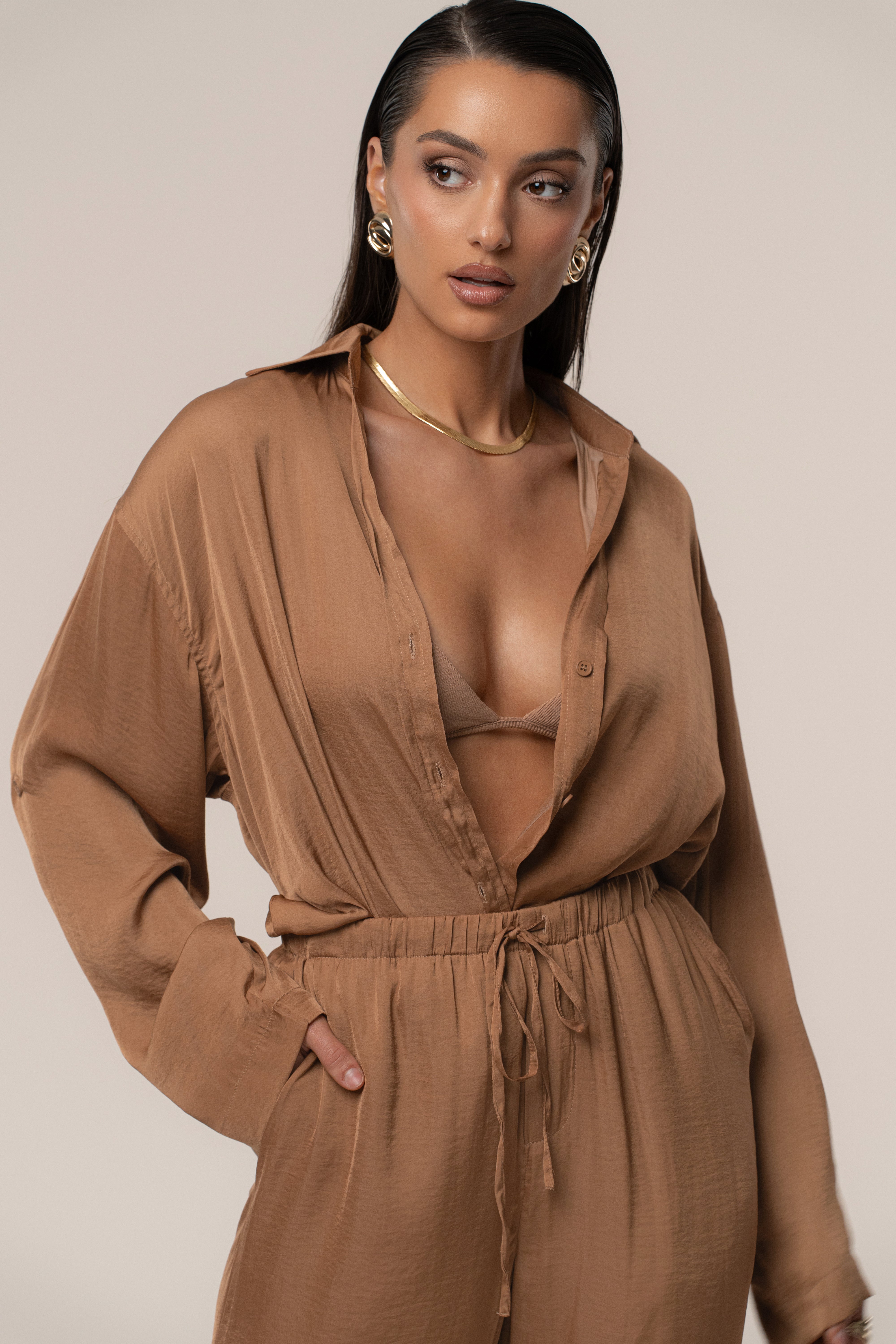 Bronze Pearl Bay Pant Set - JLUXLABEL