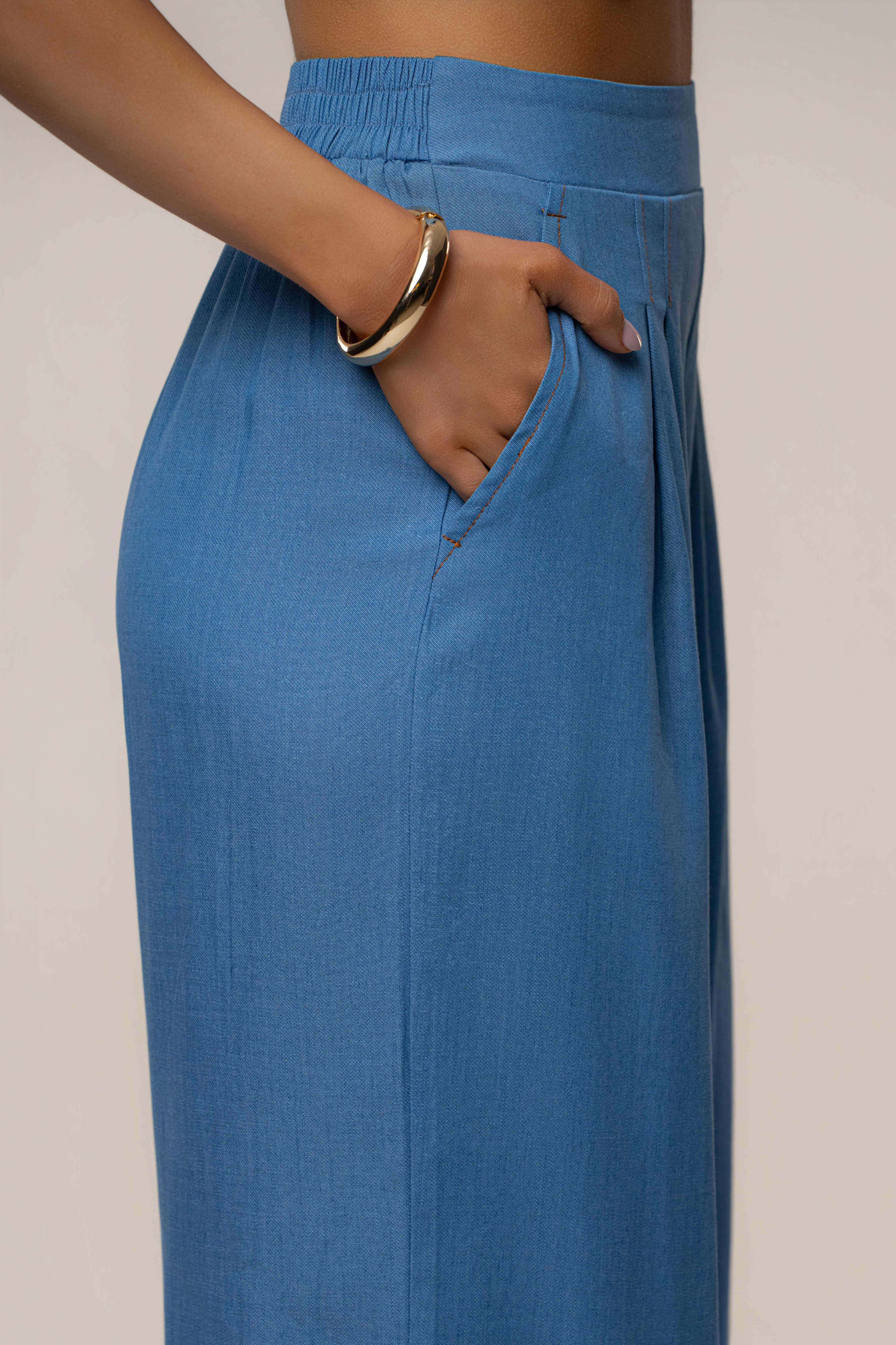 PRE-ORDER Blue Mediterranean Sky Pant Set - JLUXLABEL