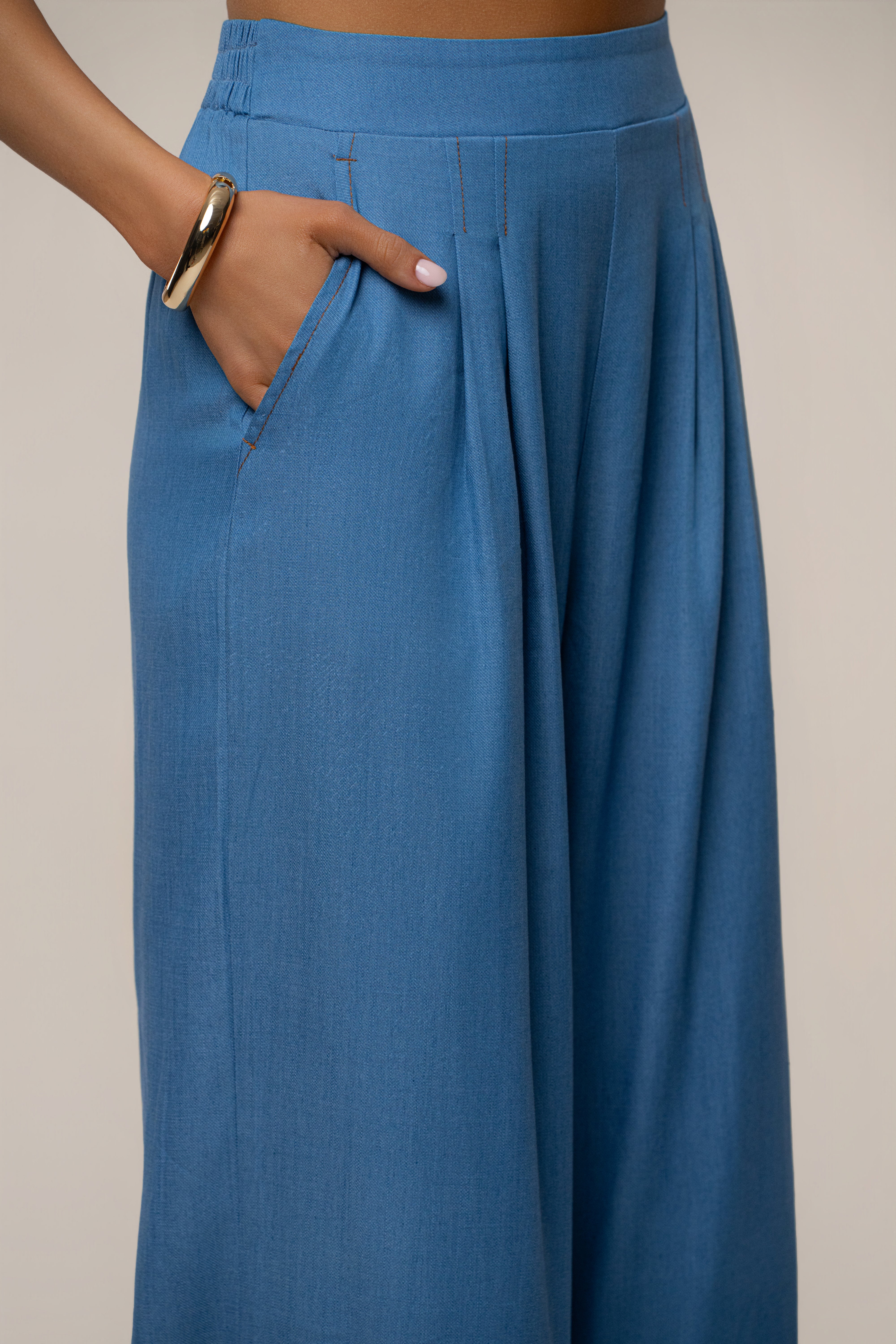 PRE-ORDER Blue Mediterranean Sky Pant Set - JLUXLABEL