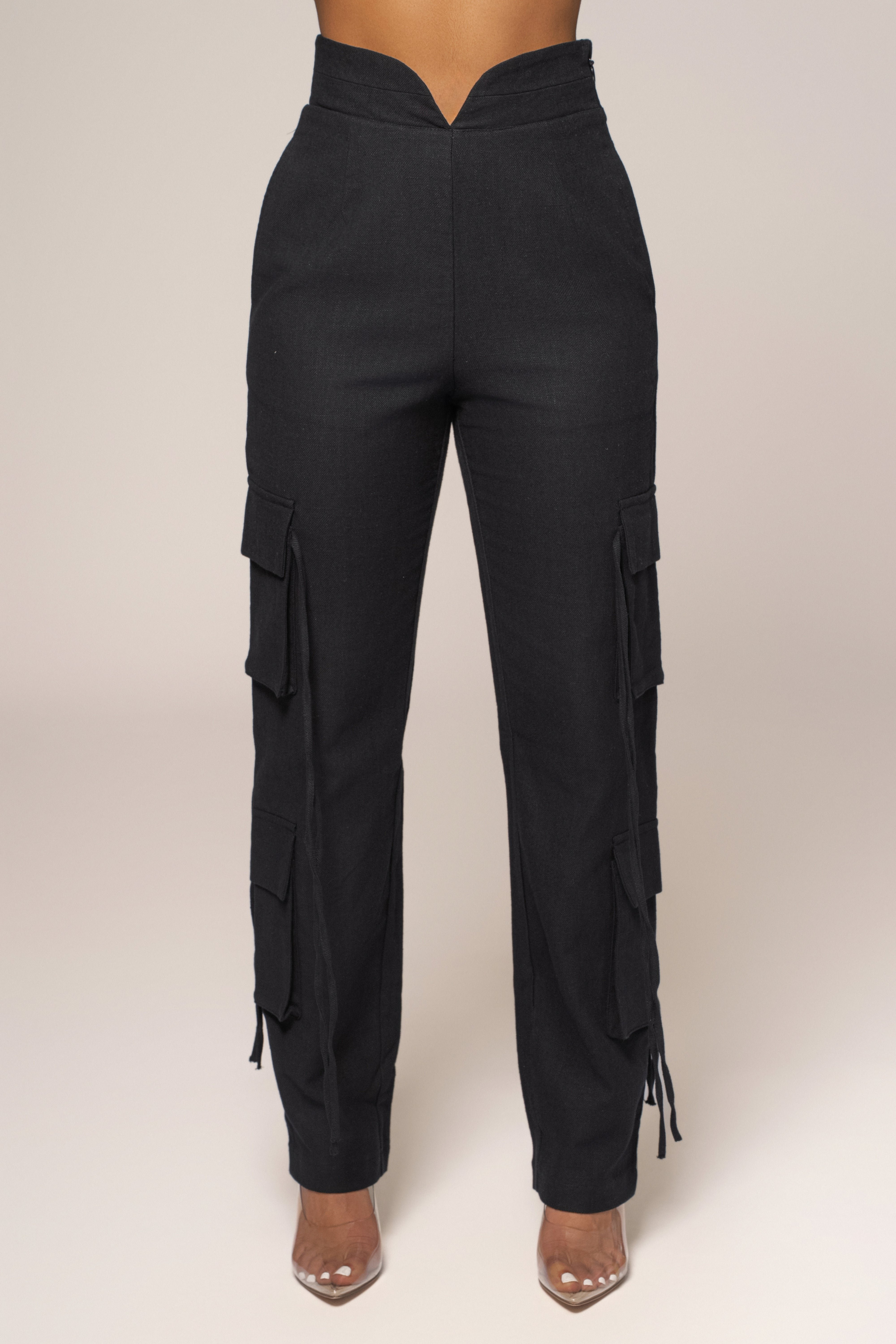 Black Better Half Linen Utility Pants - JLUXLABEL
