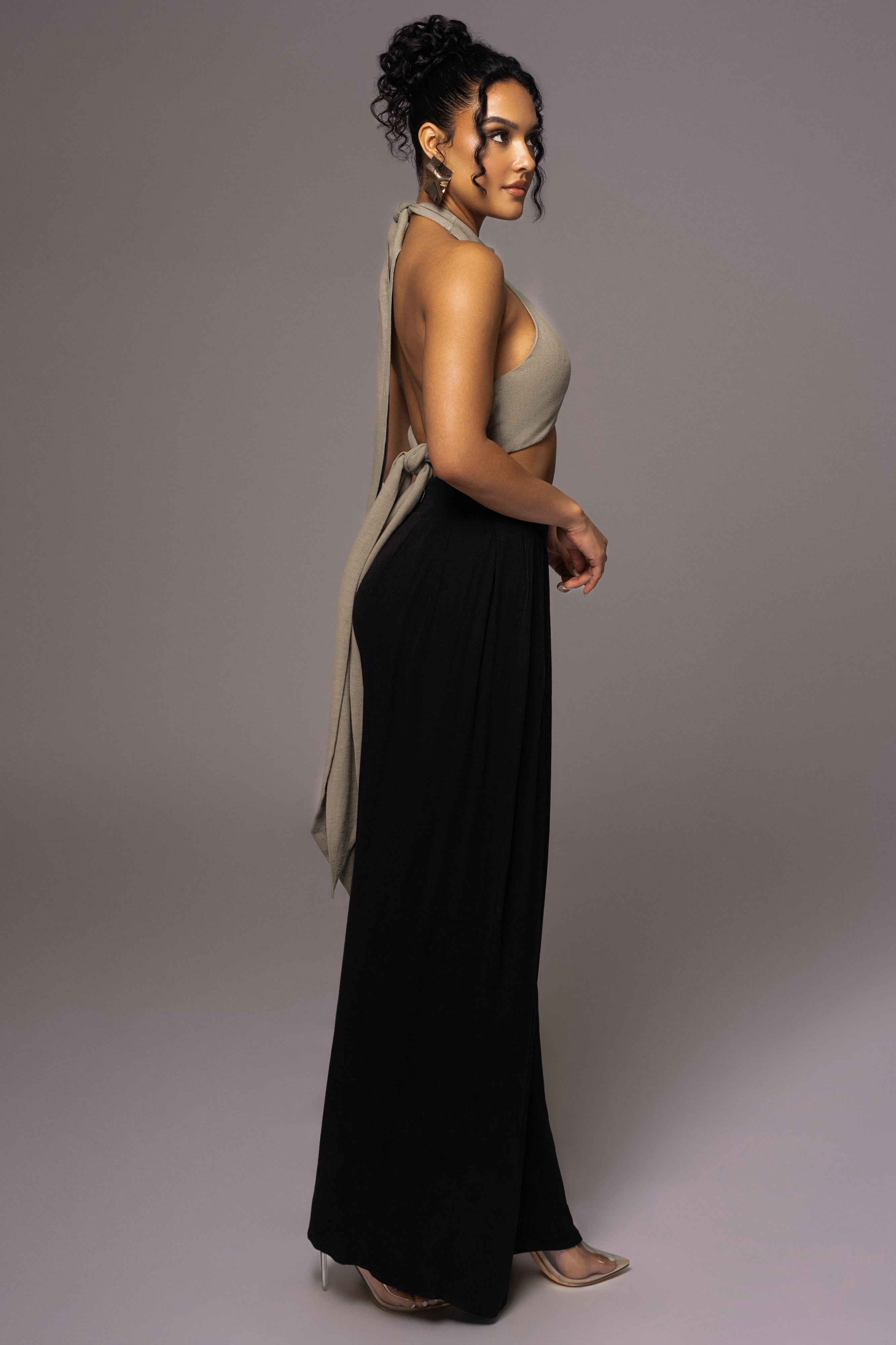 Black After Sunset Pleated Pants - JLUXLABEL