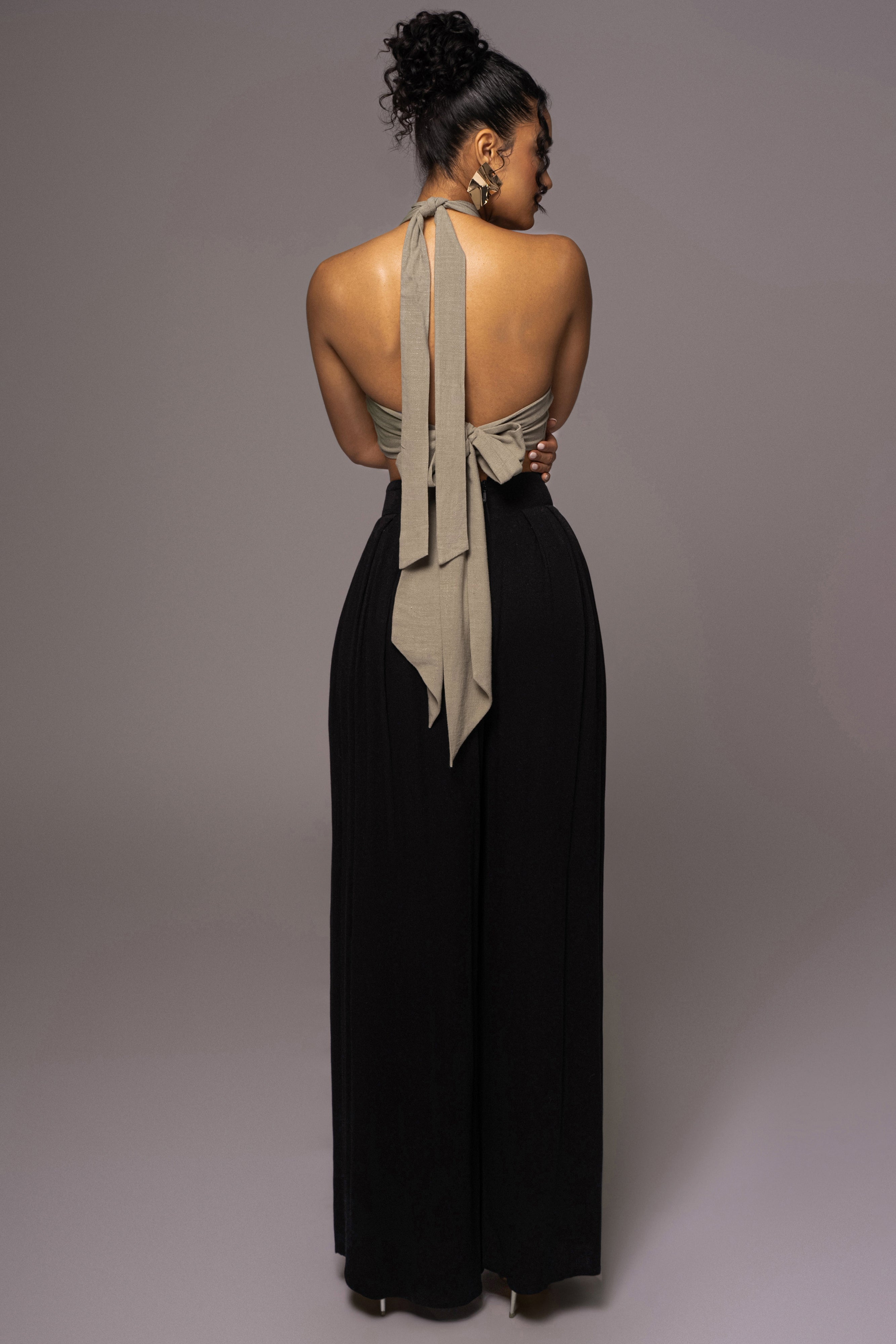 Black After Sunset Pleated Pants - JLUXLABEL