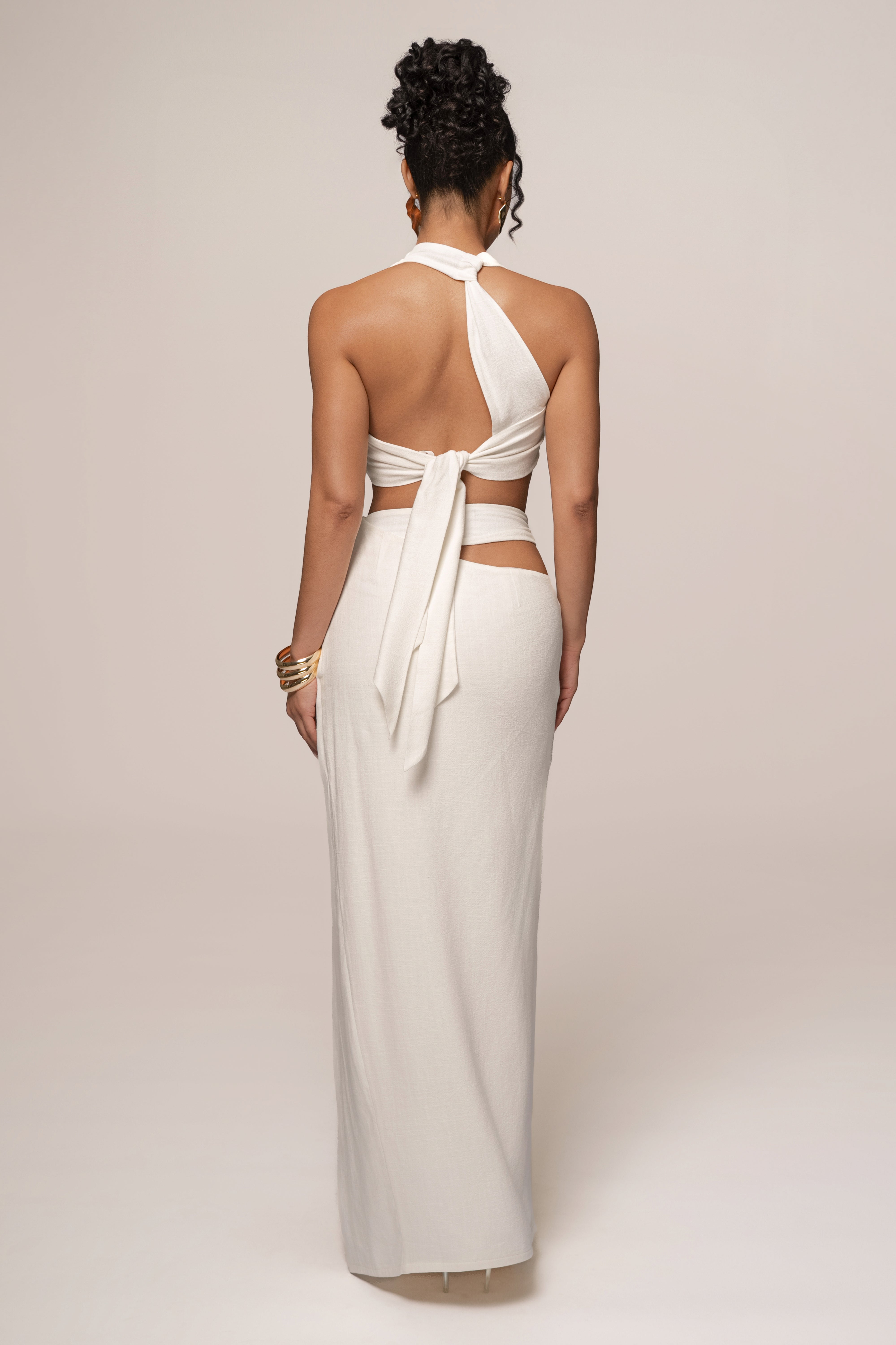 Ivory New Age Two Piece Skirt Set - JLUXLABEL