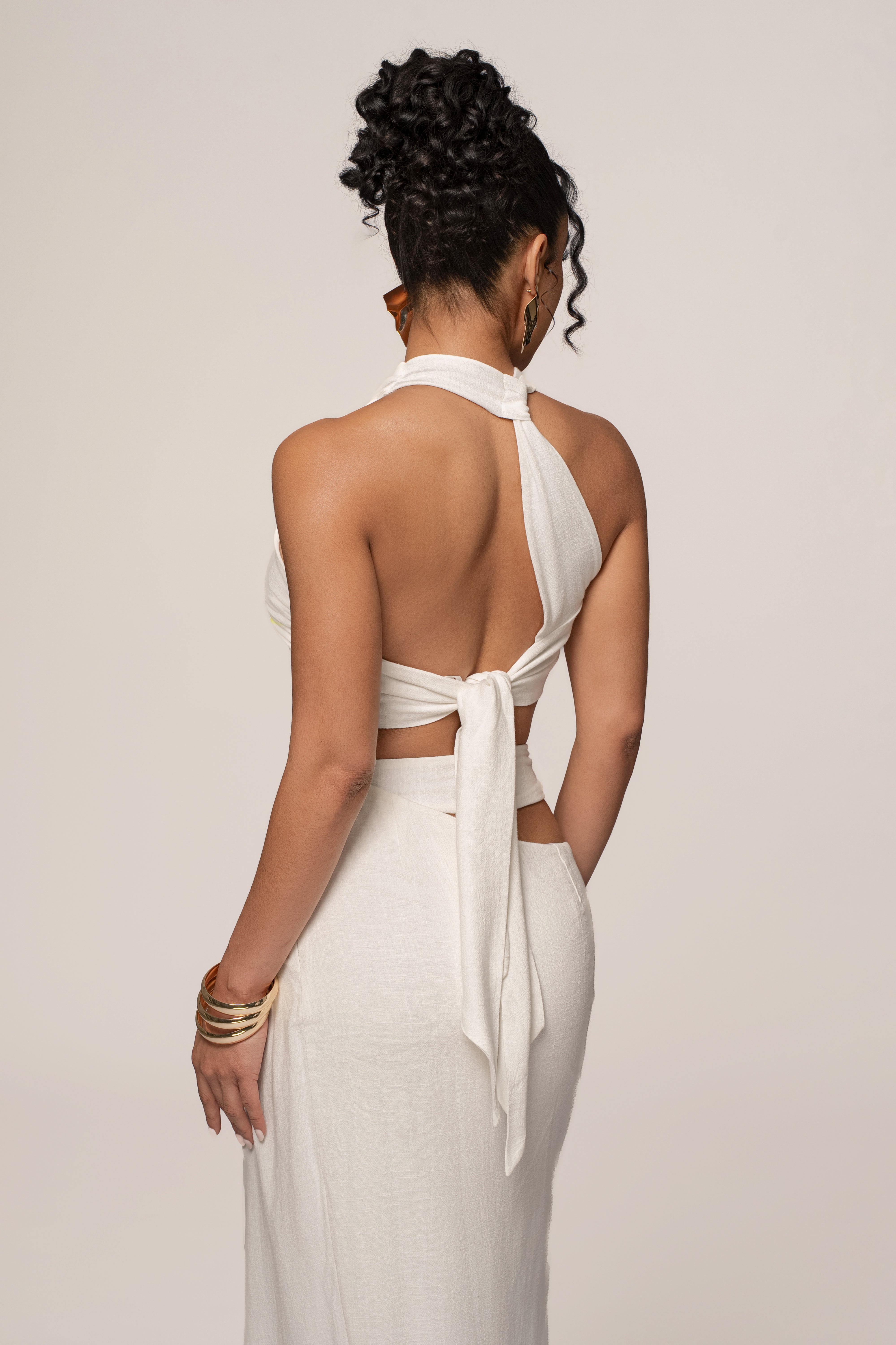 Ivory New Age Two Piece Skirt Set - JLUXLABEL