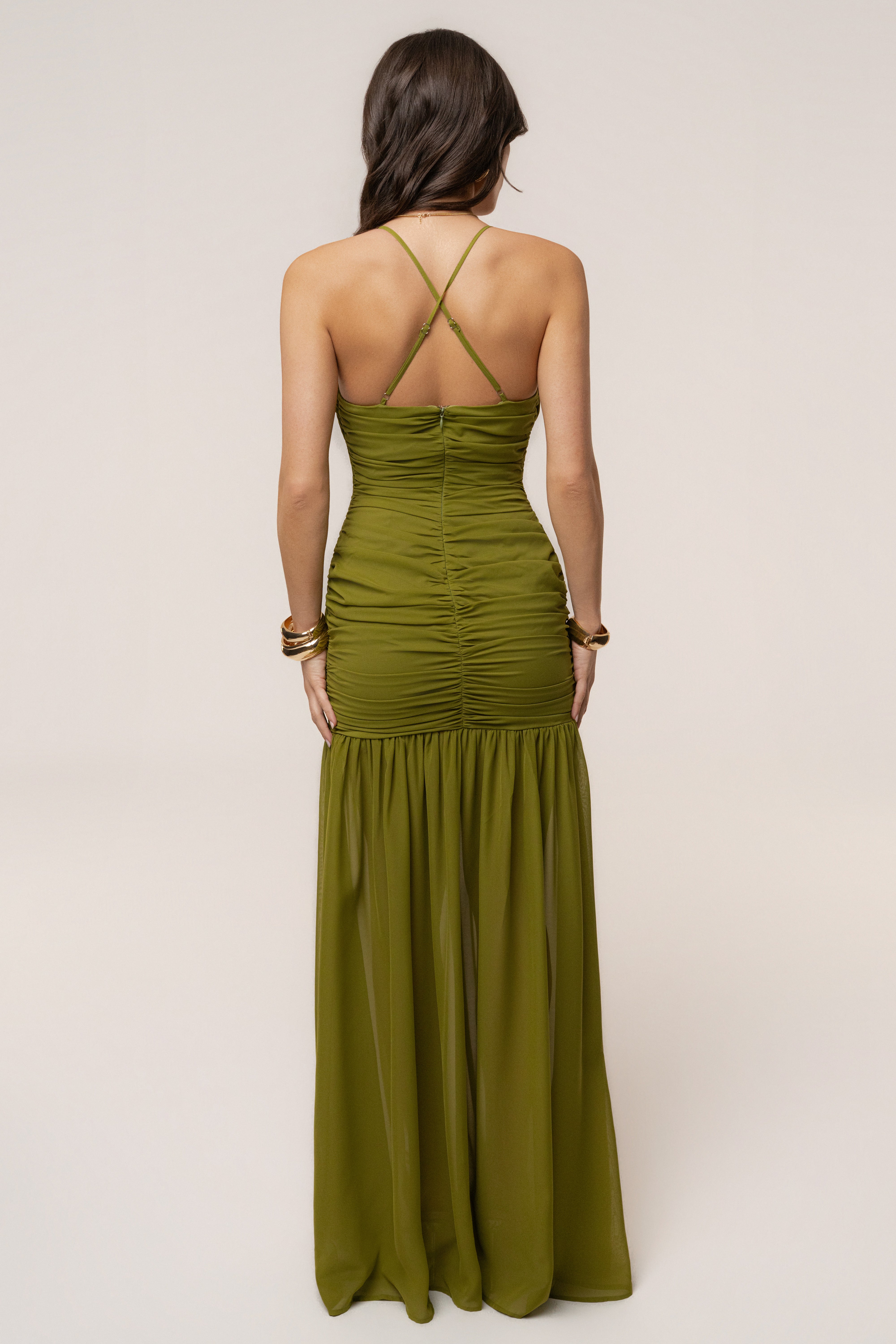 Lime Vienna chiffon maxi dress by JLUXLABEL featuring flowing fabric and a elegant silhouette, perfect for summer occasions.