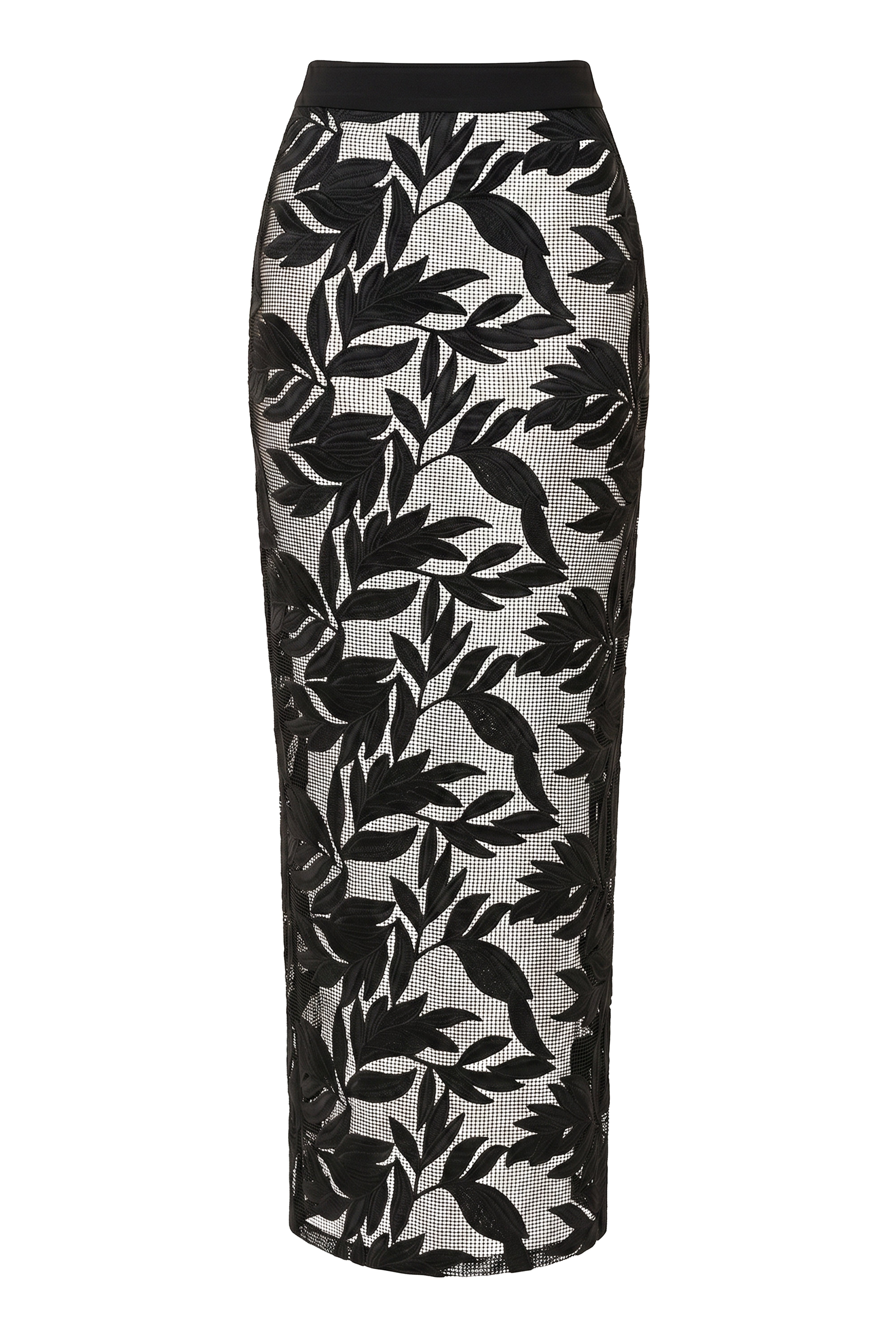 Black Bali Nights embroidered skirt from JLUXLABEL, showcasing intricate embroidery and flowing fabric as a stylish bottoms piece.
