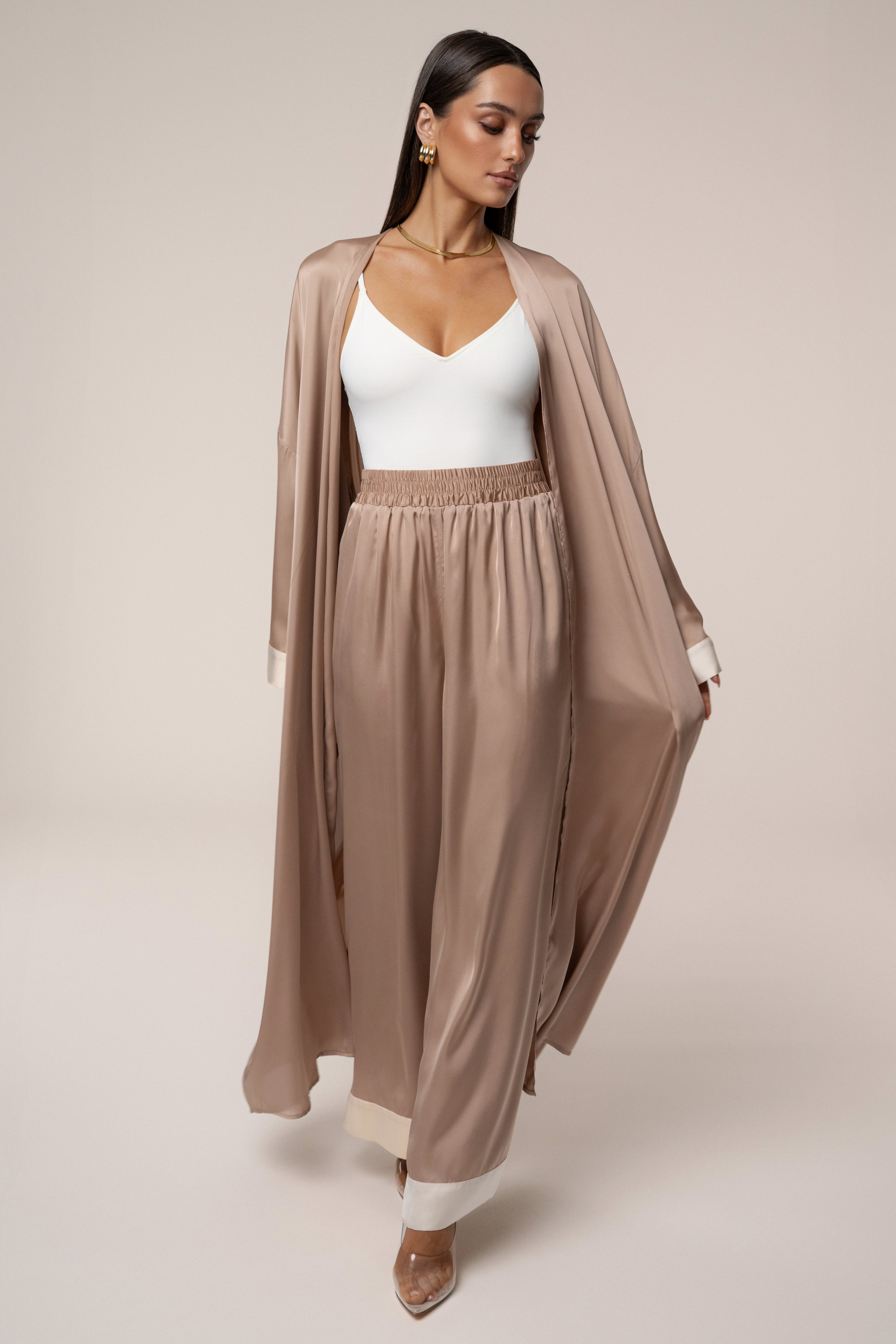 Mocha Nola Maxi Duster - JLUXLABEL