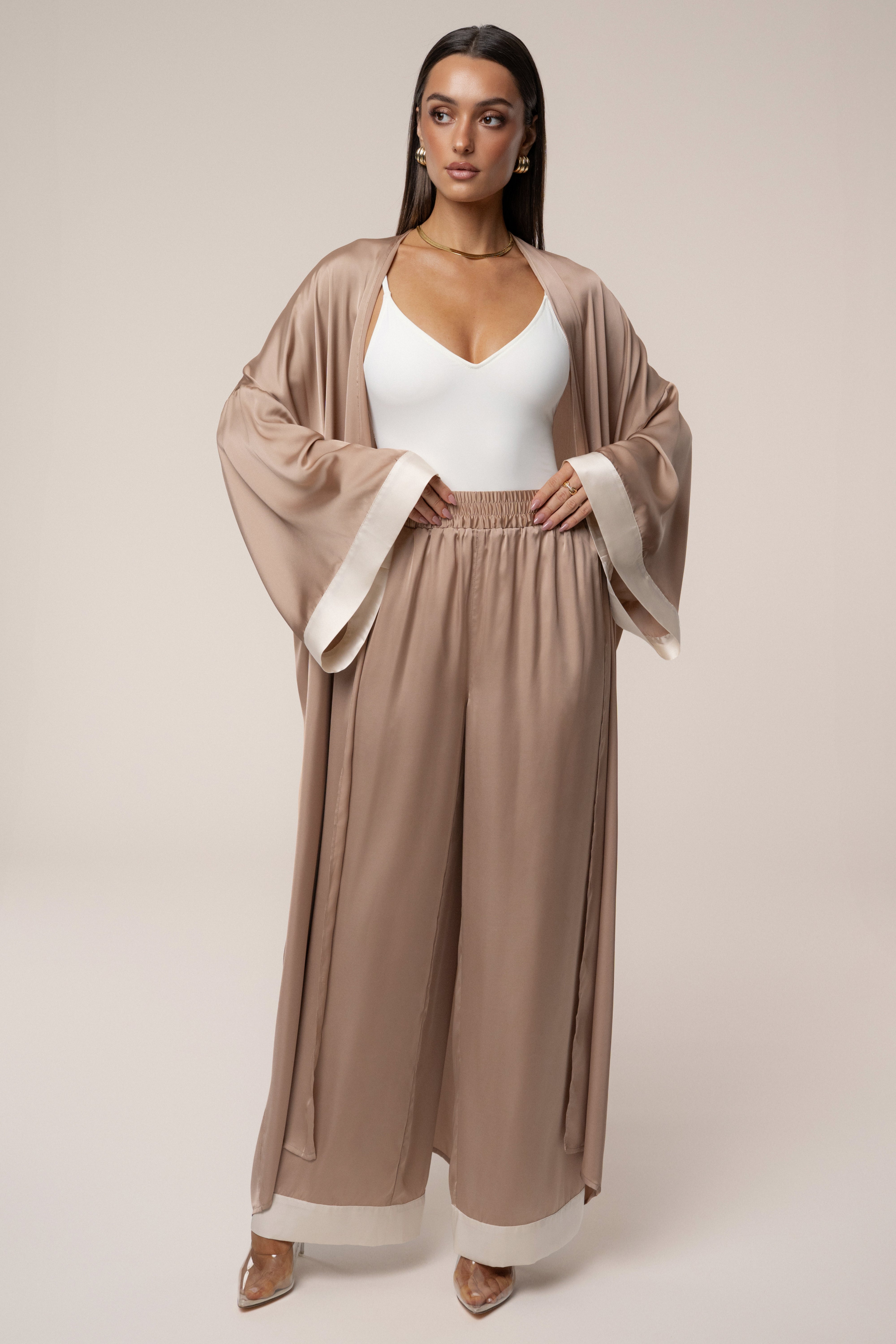 Mocha Nola Maxi Duster - JLUXLABEL