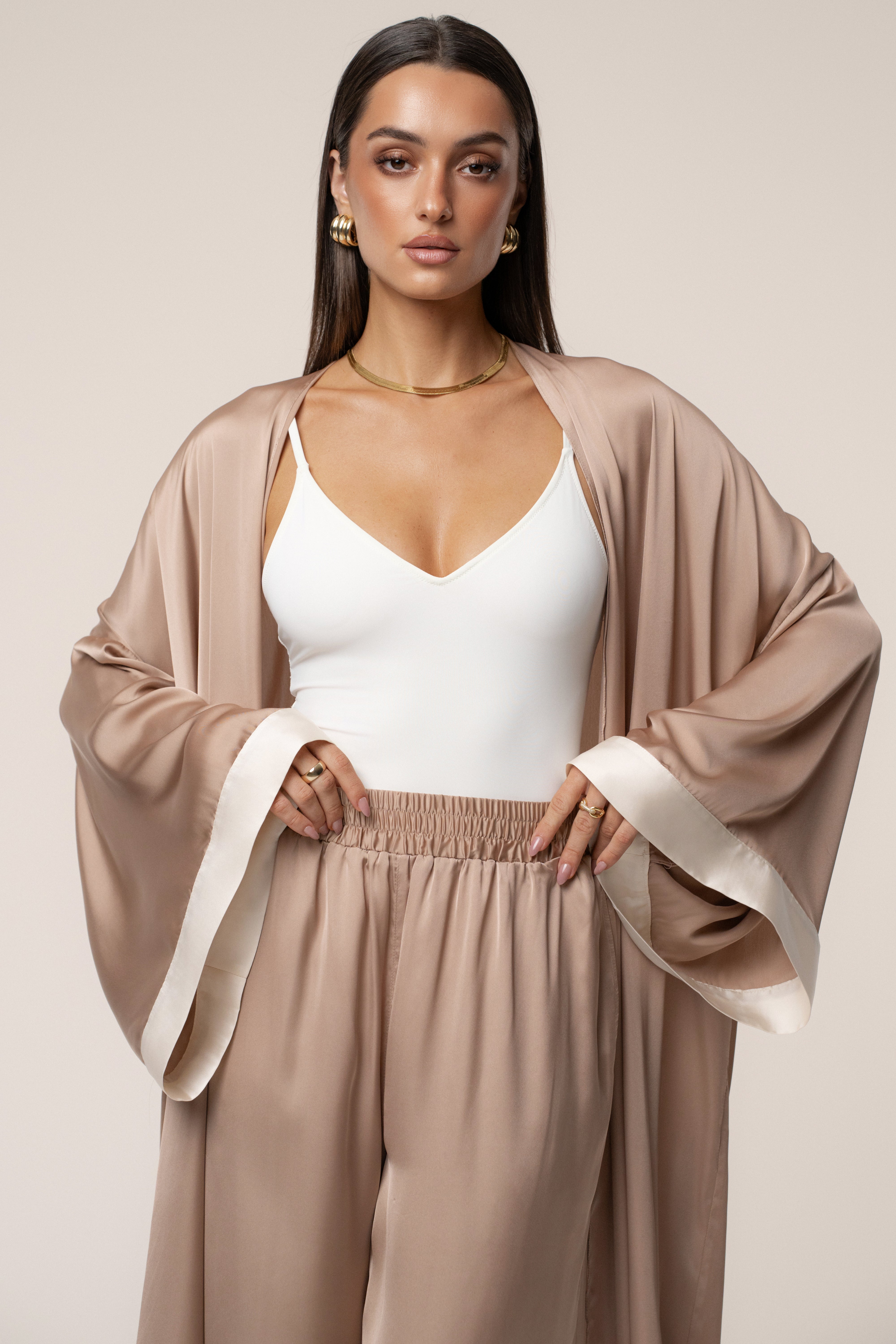 Mocha Nola Maxi Duster - JLUXLABEL