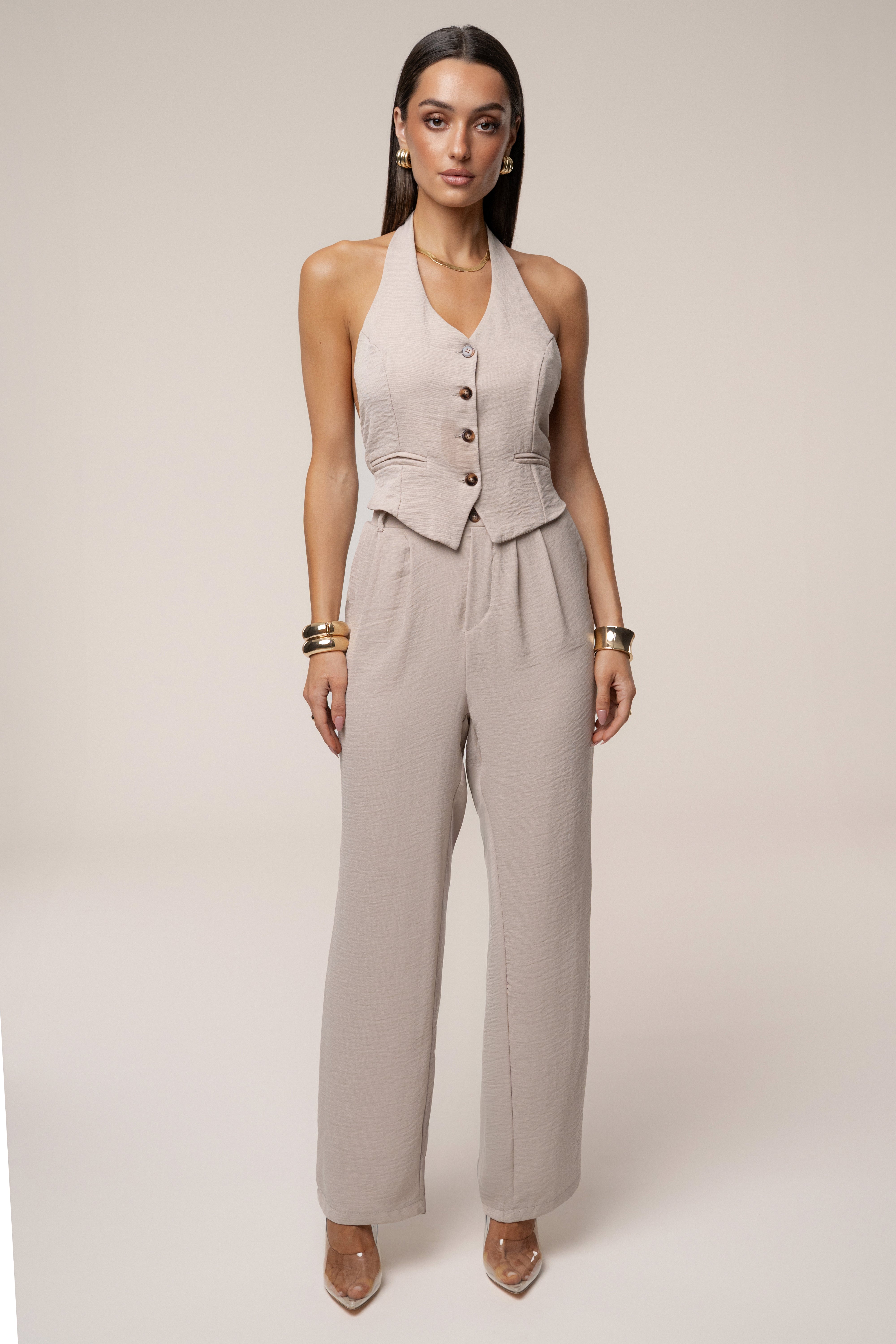 Taupe Serene Pant Set - JLUXLABEL