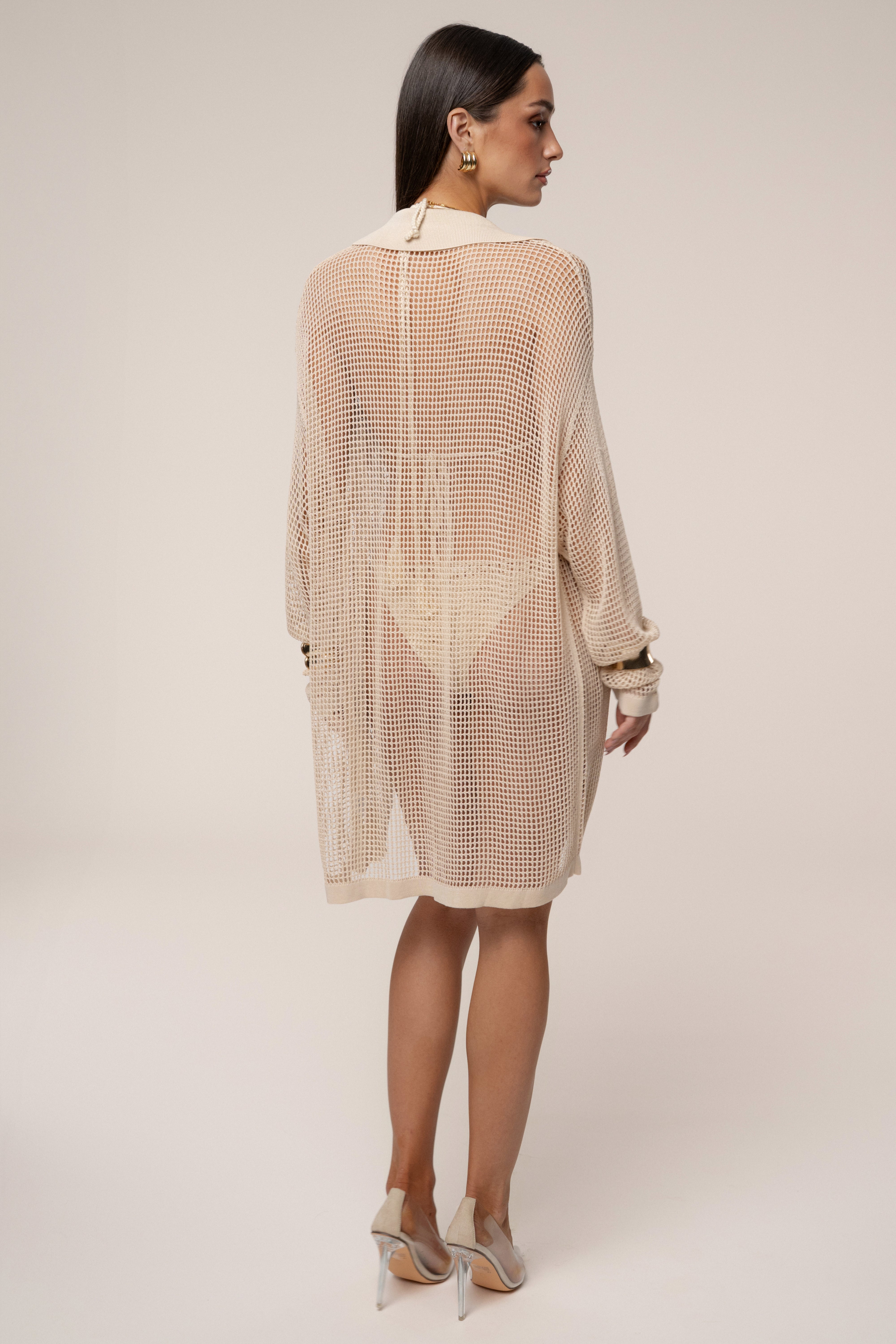 Ecru Solara Embroidered Button Up Top - JLUXLABEL