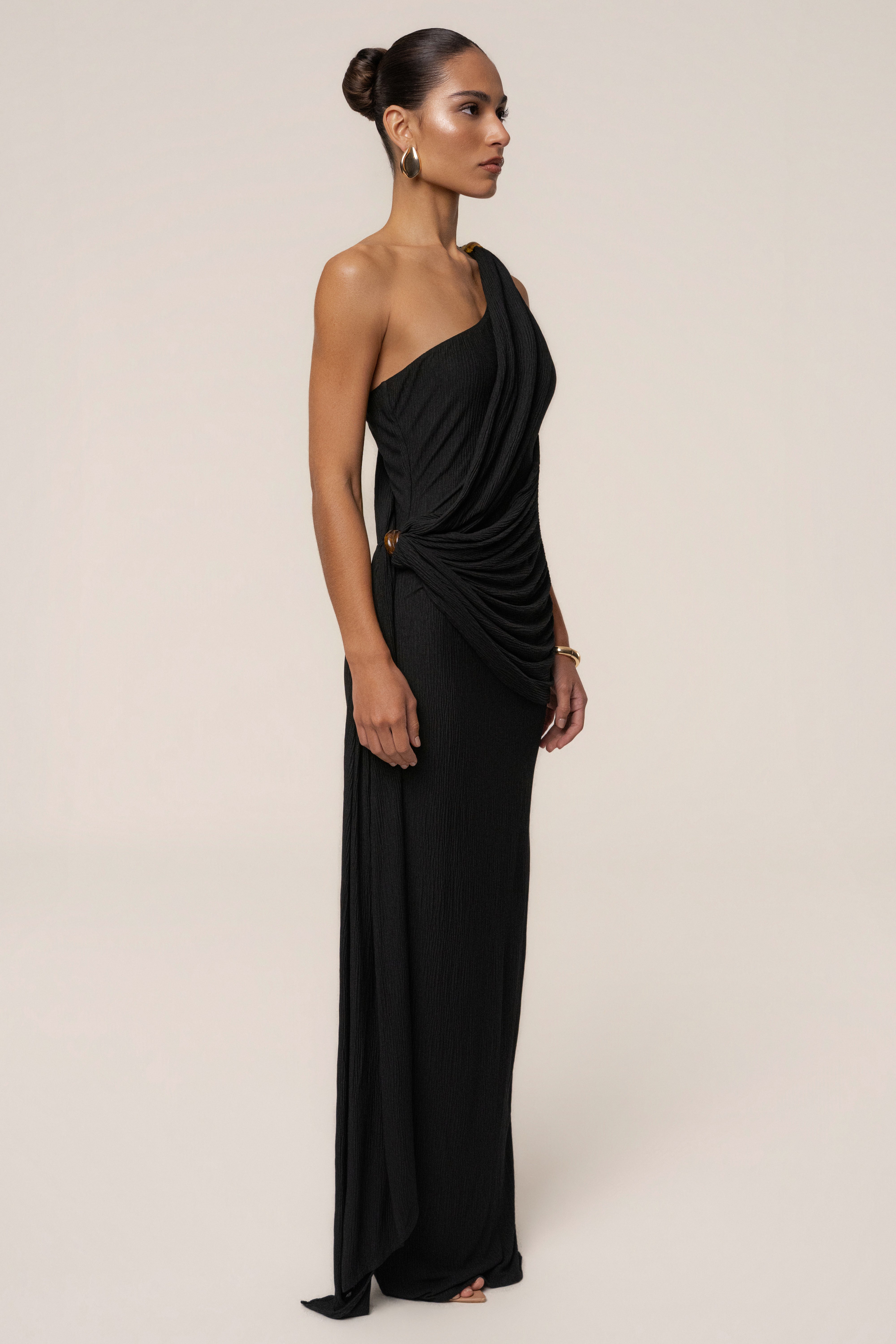 Black Rich Mocha Wrap Dress - JLUXLABEL