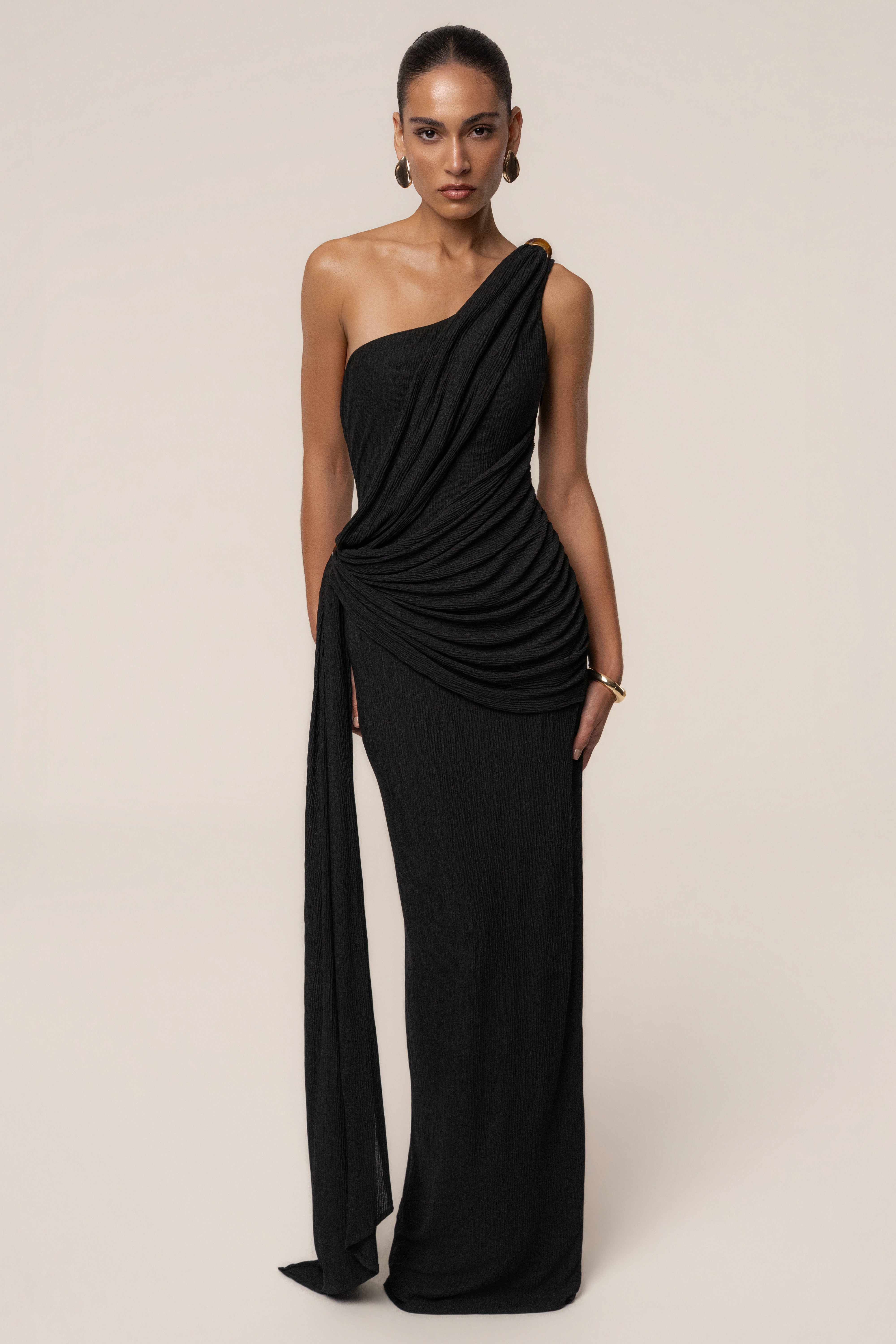Black Rich Mocha Wrap Dress - JLUXLABEL