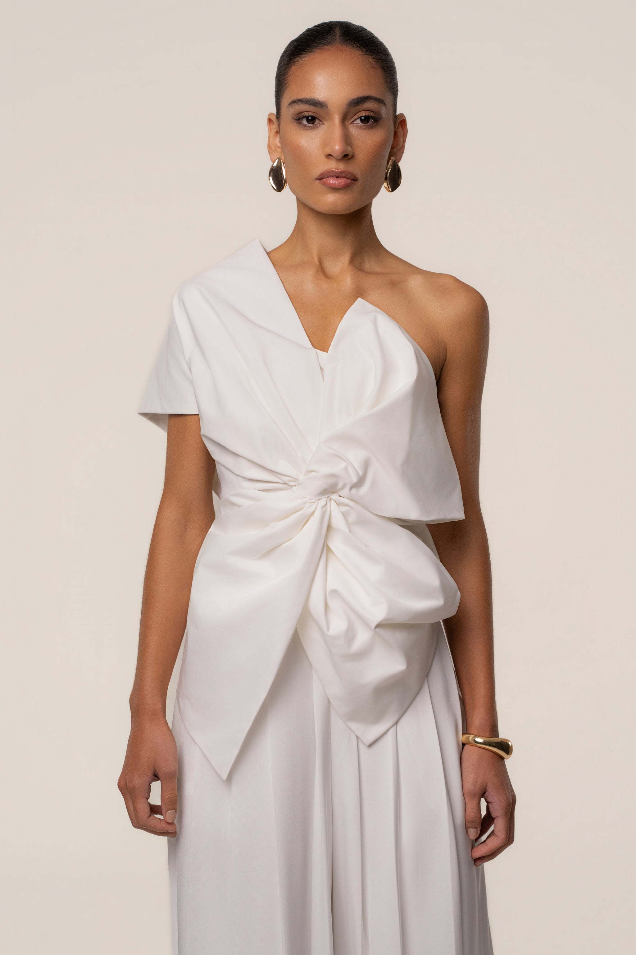 White Form Of Art Blouse