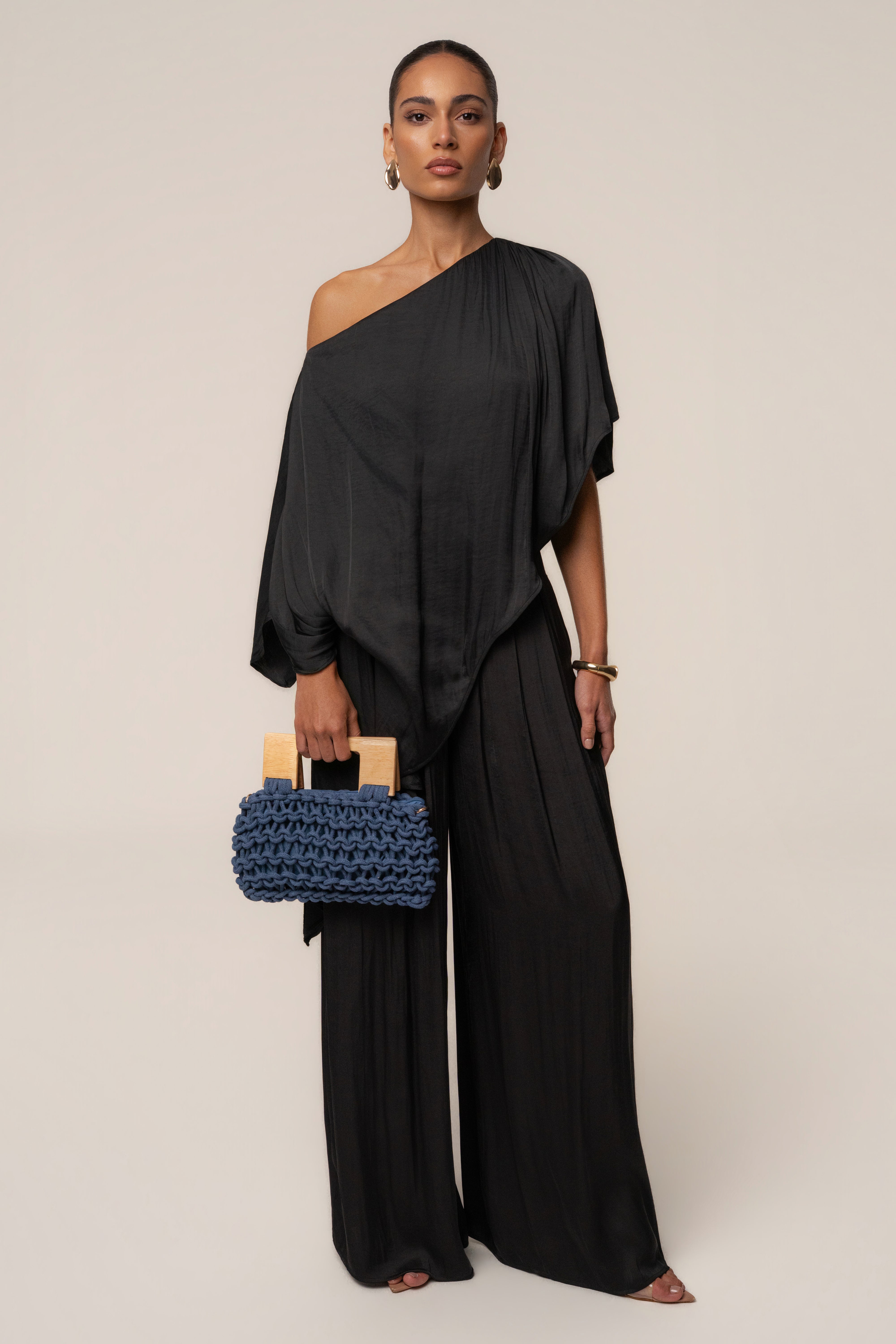 Blue Coastal Weave Shoulder Bag - JLUXLABEL