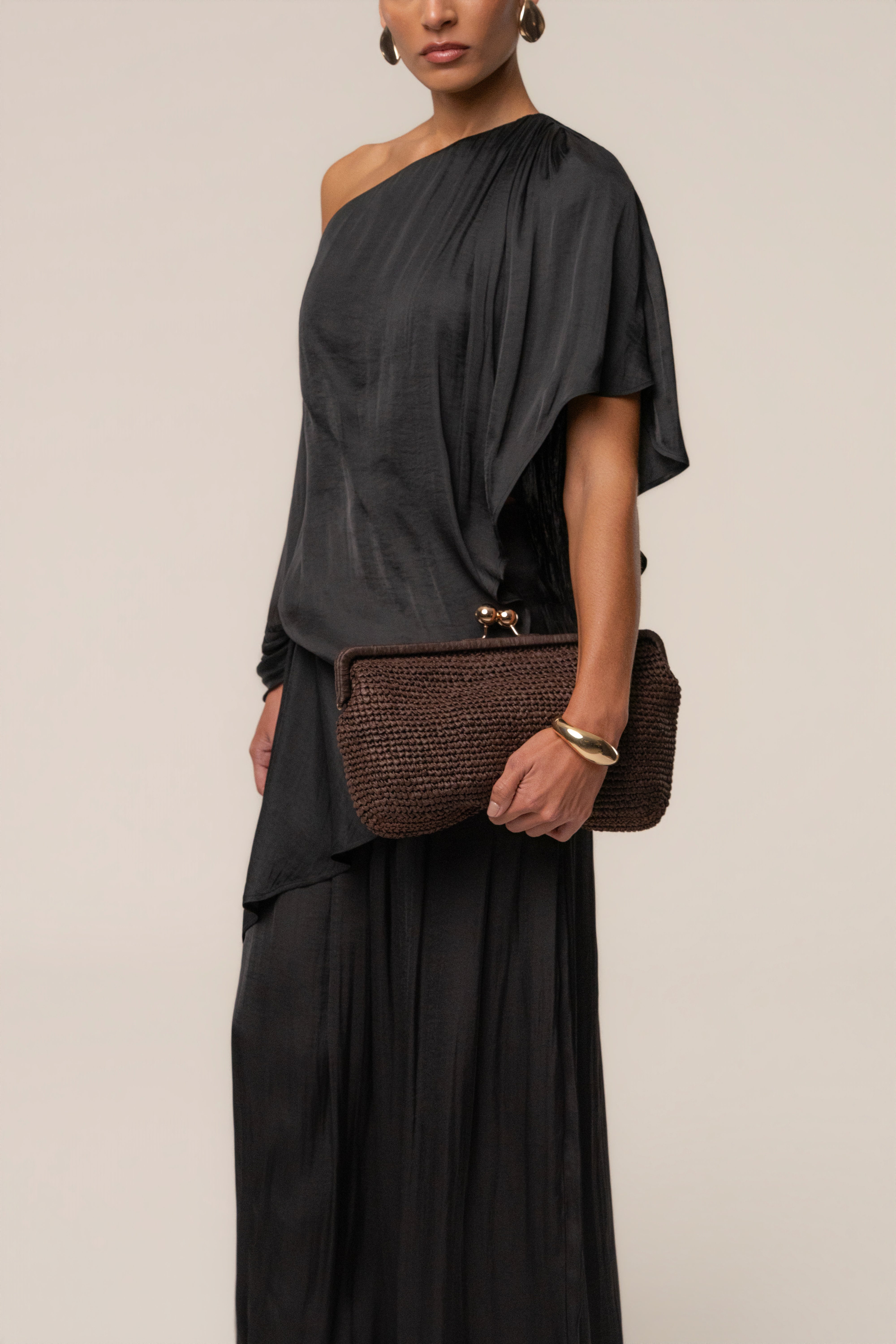 Chocolate Sunkissed Clasp Clutch - JLUXLABEL