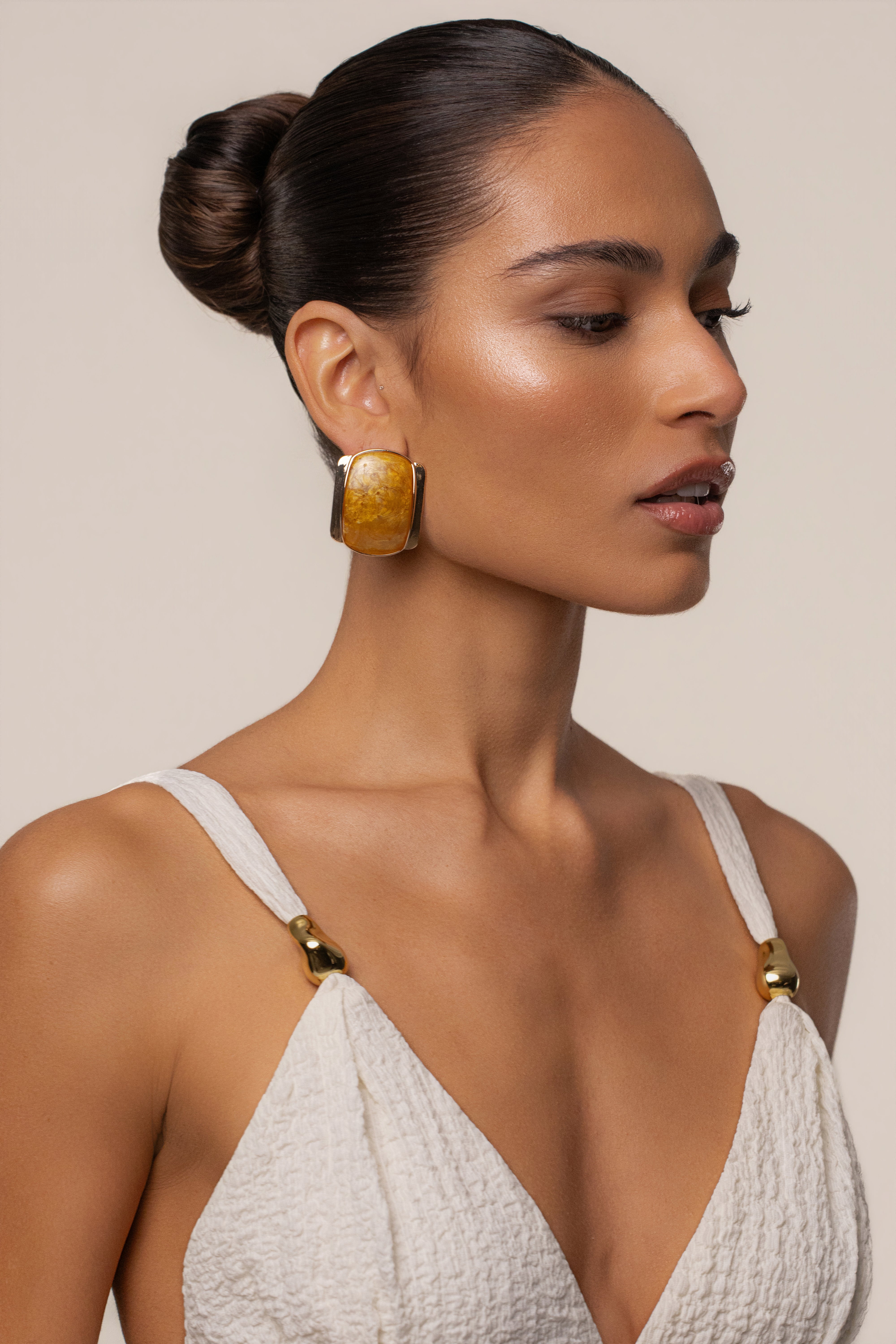 Orange Giovanna Earrings - JLUXLABEL