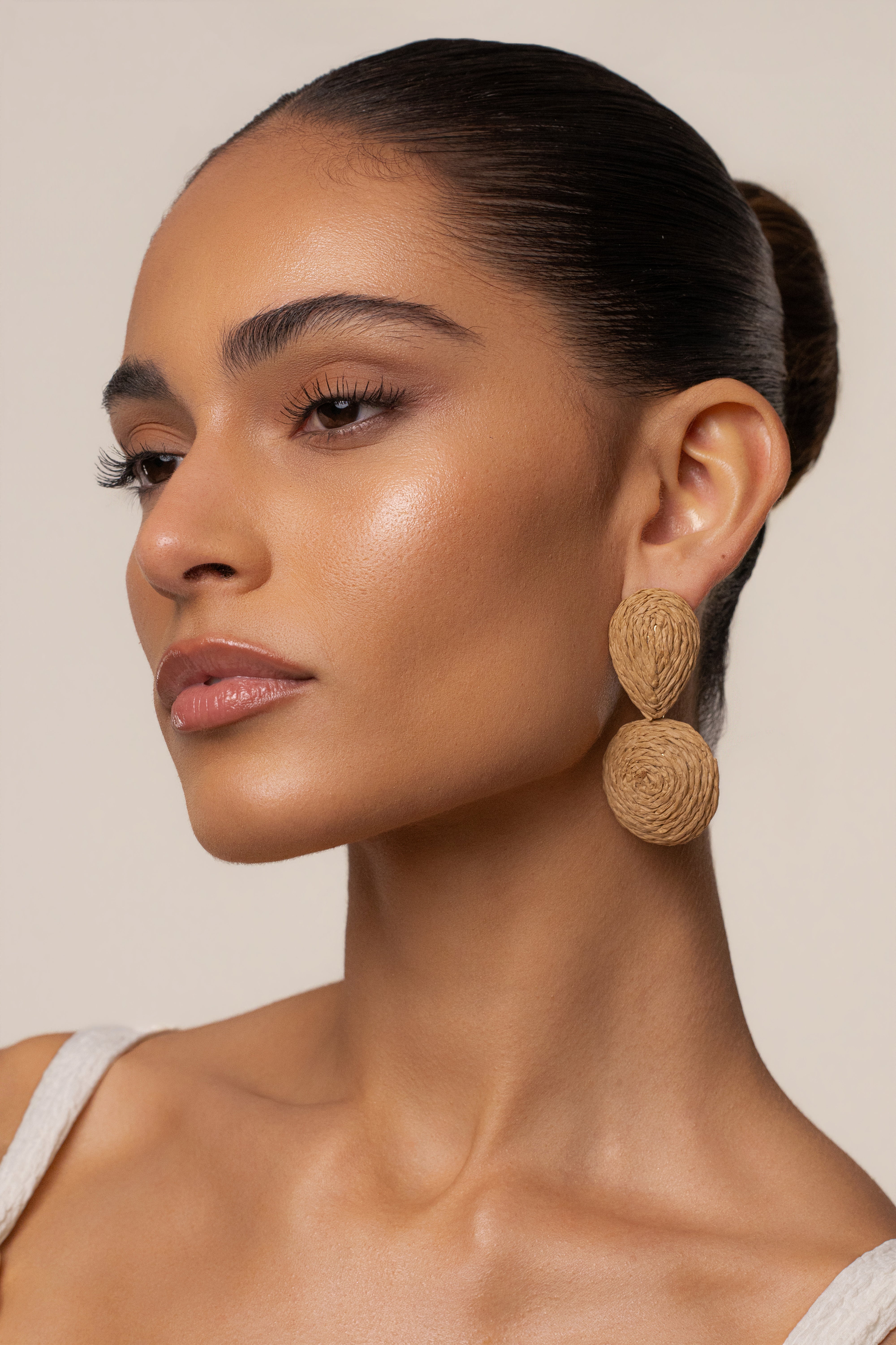 Beige Ocean Glow Drop Earrings - JLUXLABEL