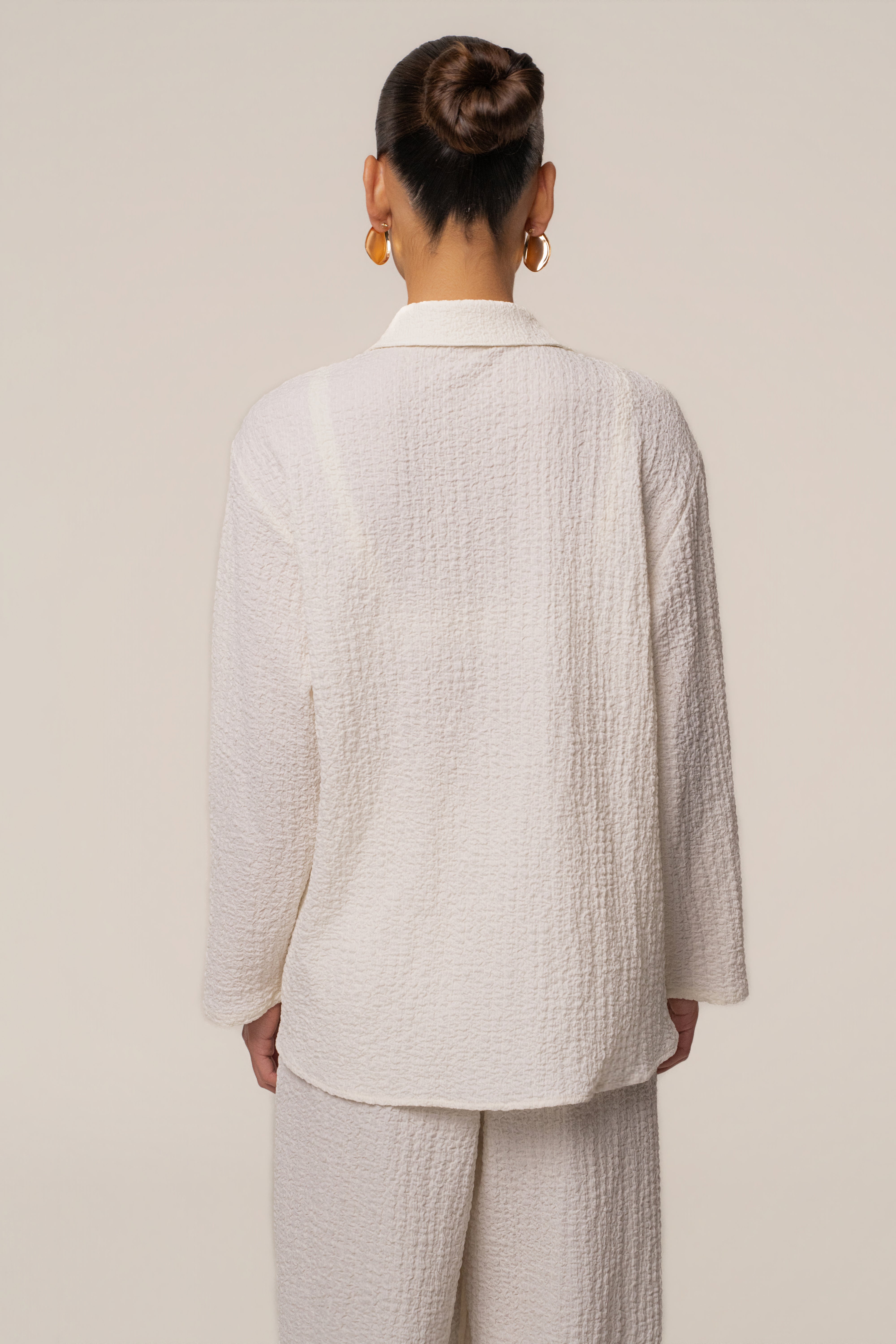 Ivory Unwind Tie-Front Blouse - JLUXLABEL