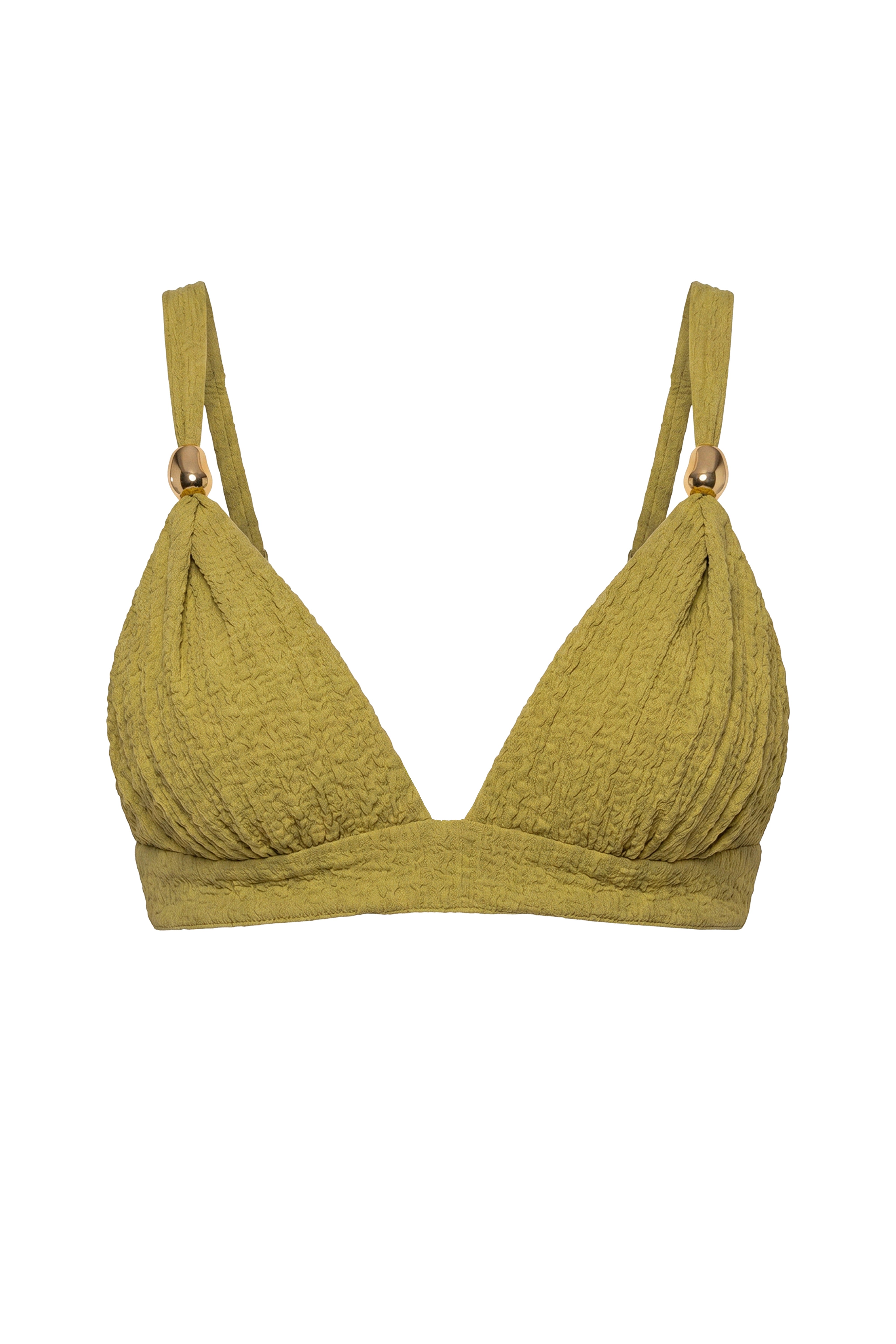 Lime Dockside Crepe Knit Bralette - JLUXLABEL