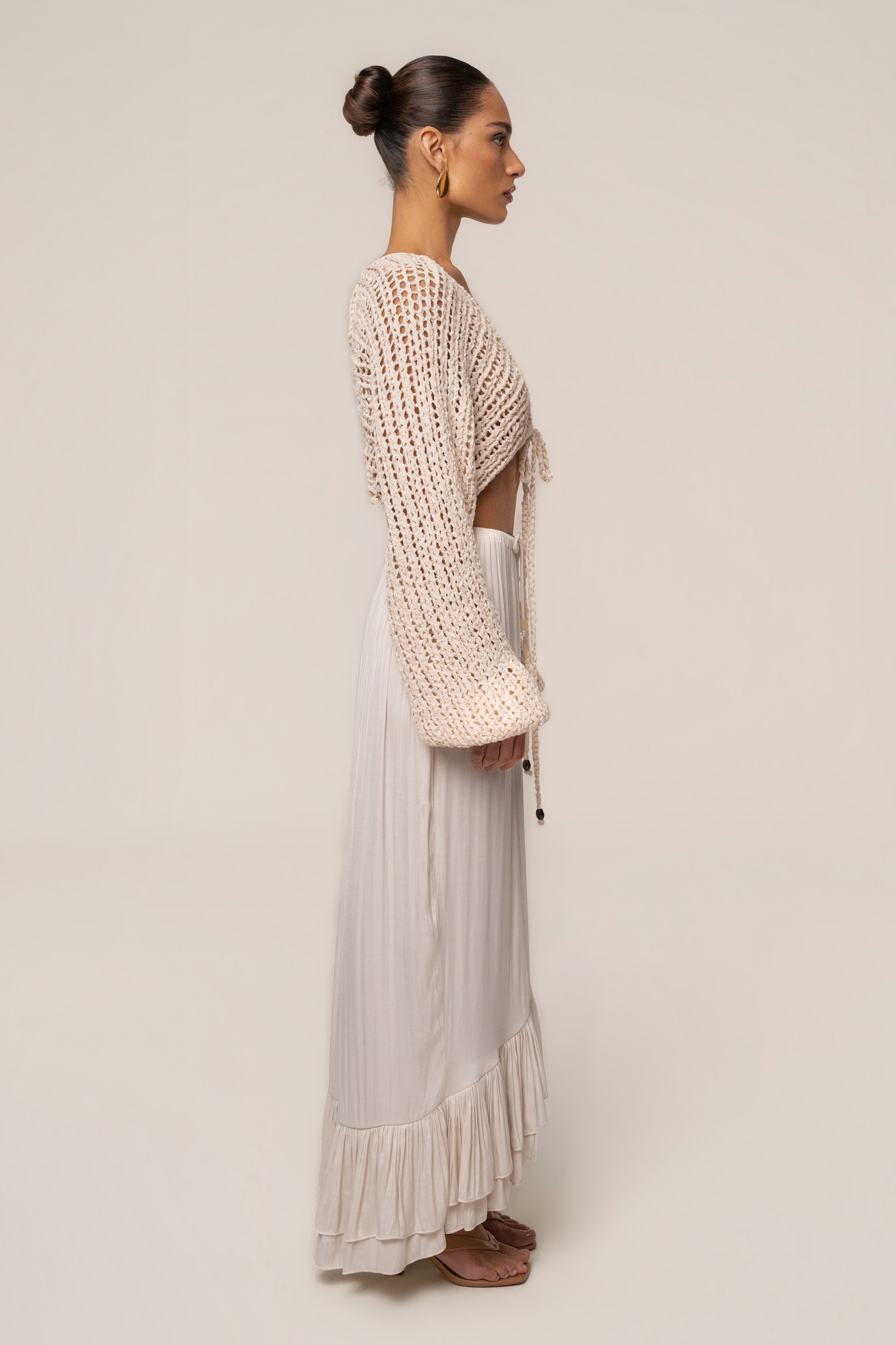 Ivory Deep Waters Crochet Top - JLUXLABEL