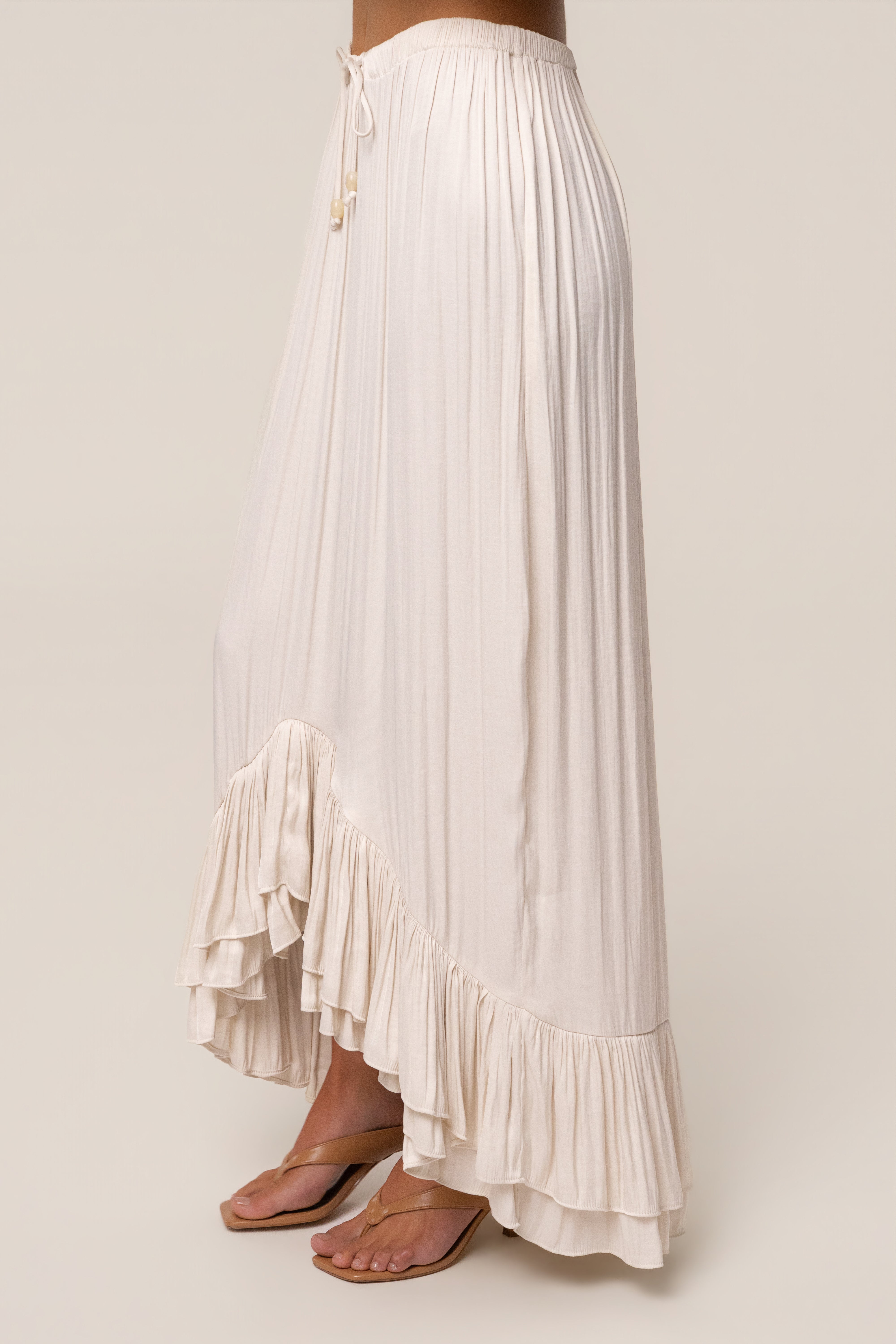 Ivory Sun And Sand Maxi Skirt - JLUXLABEL