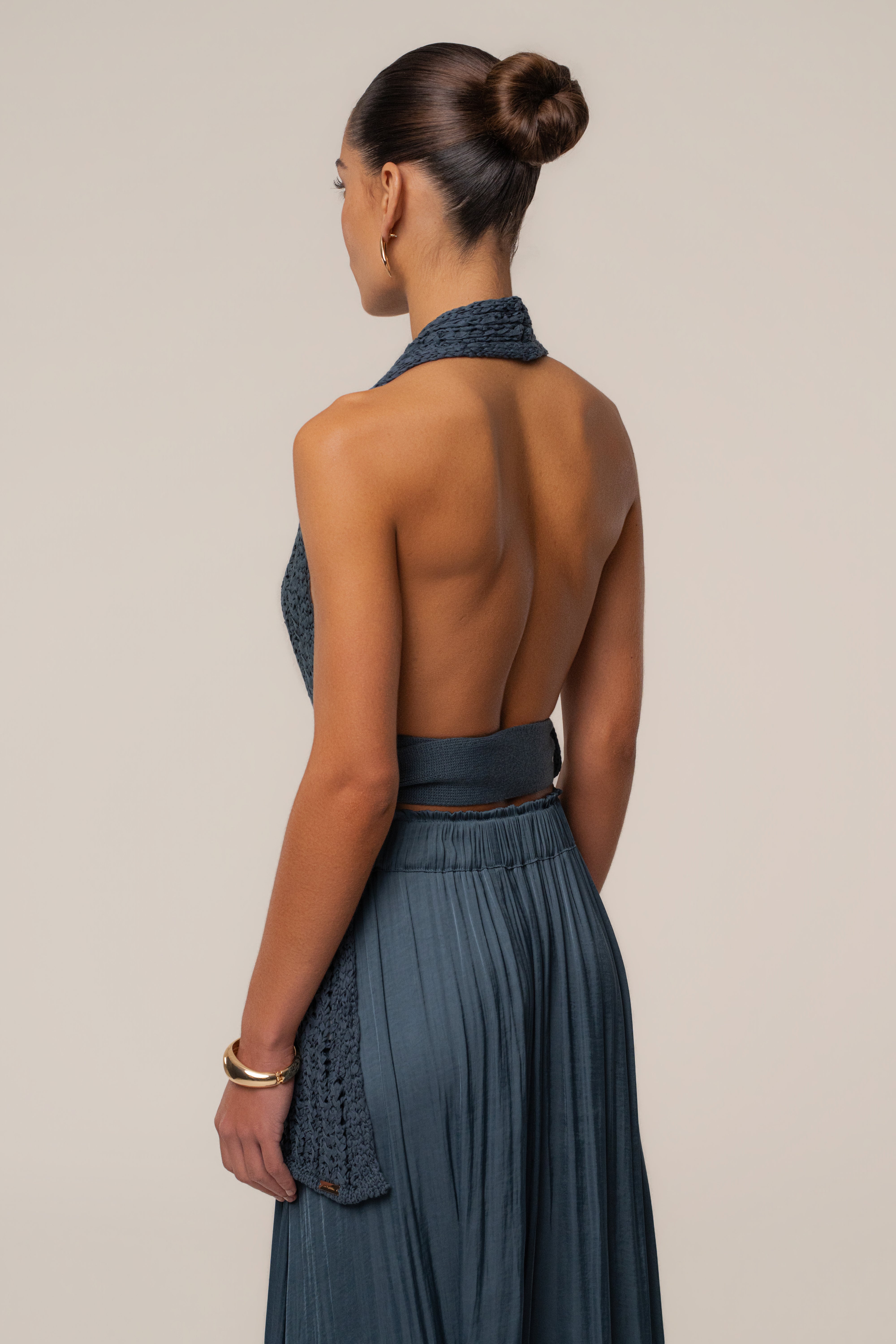Teal Low Tide Crochet Top - JLUXLABEL