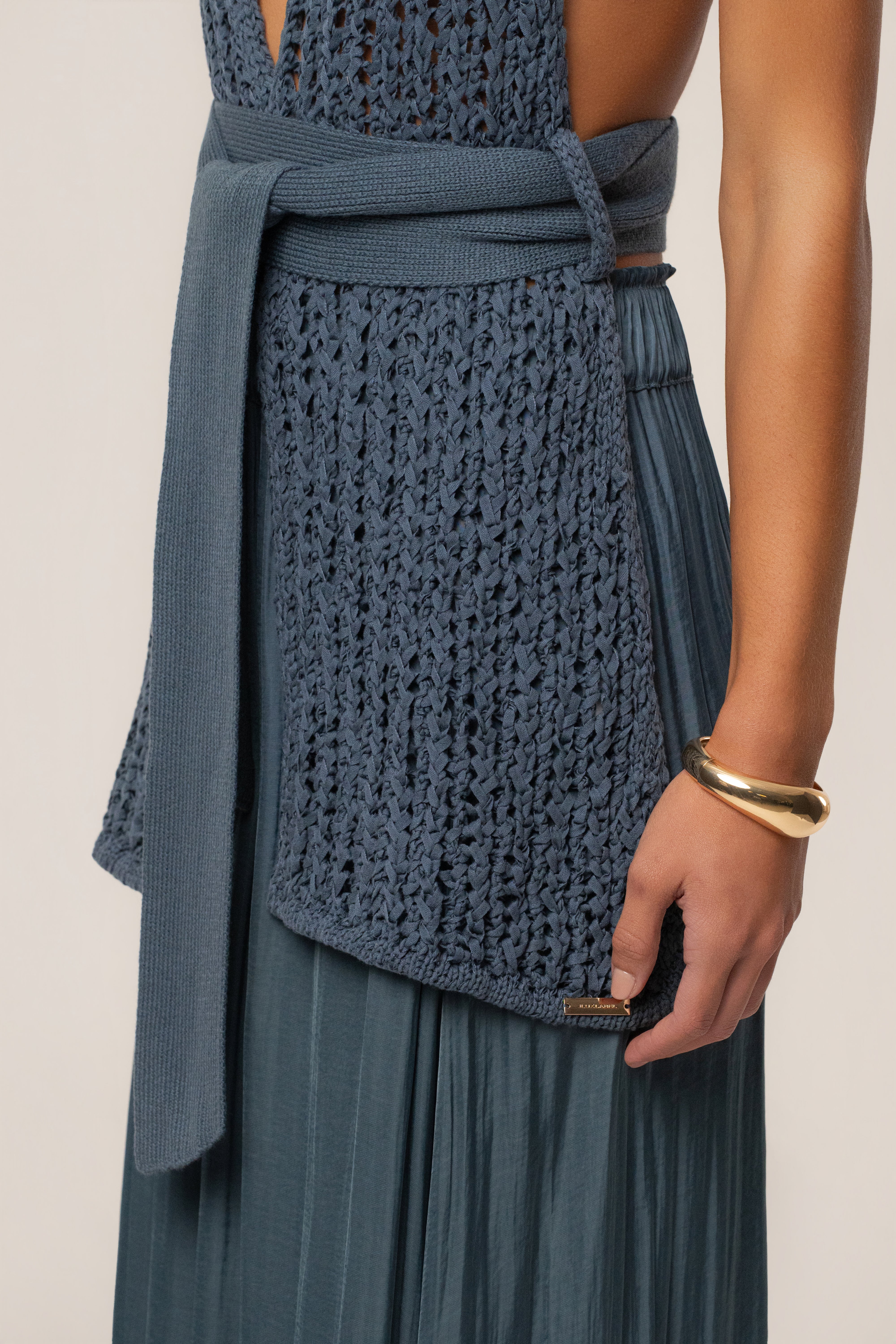 Teal Low Tide Crochet Top - JLUXLABEL