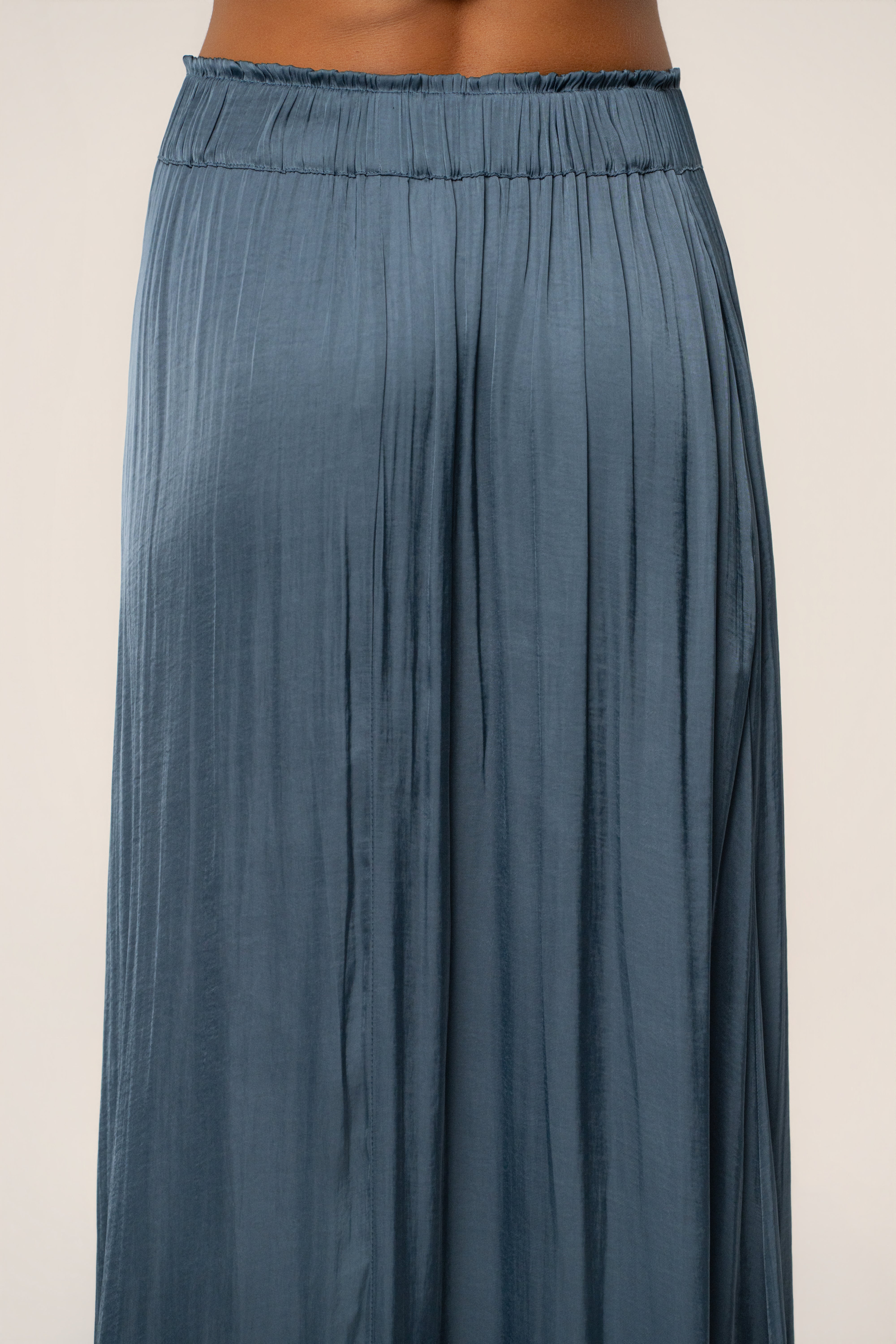 Teal River Satin Maxi Skirt - JLUXLABEL