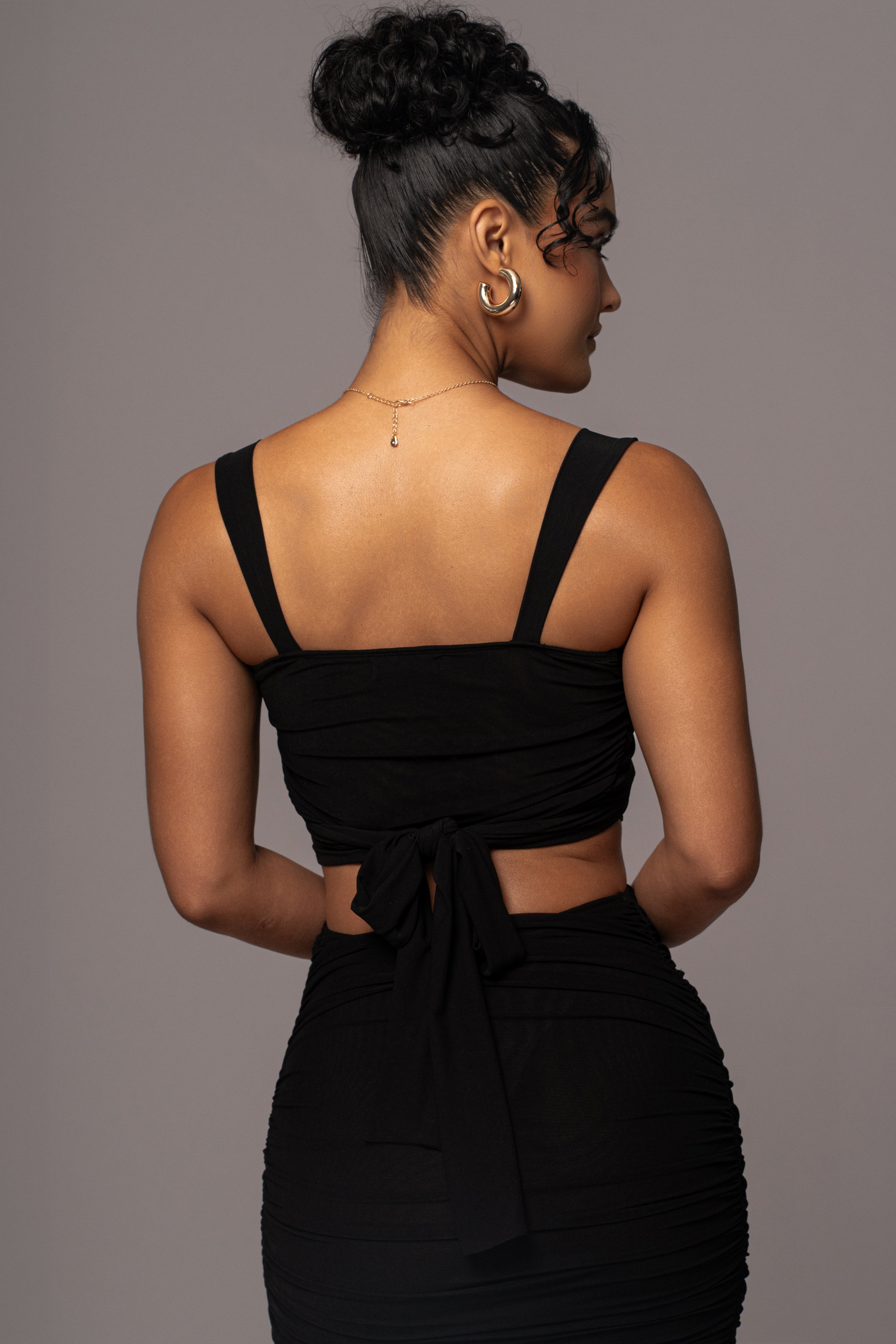 Black Extend Your Stay Skirt Set - JLUXLABEL