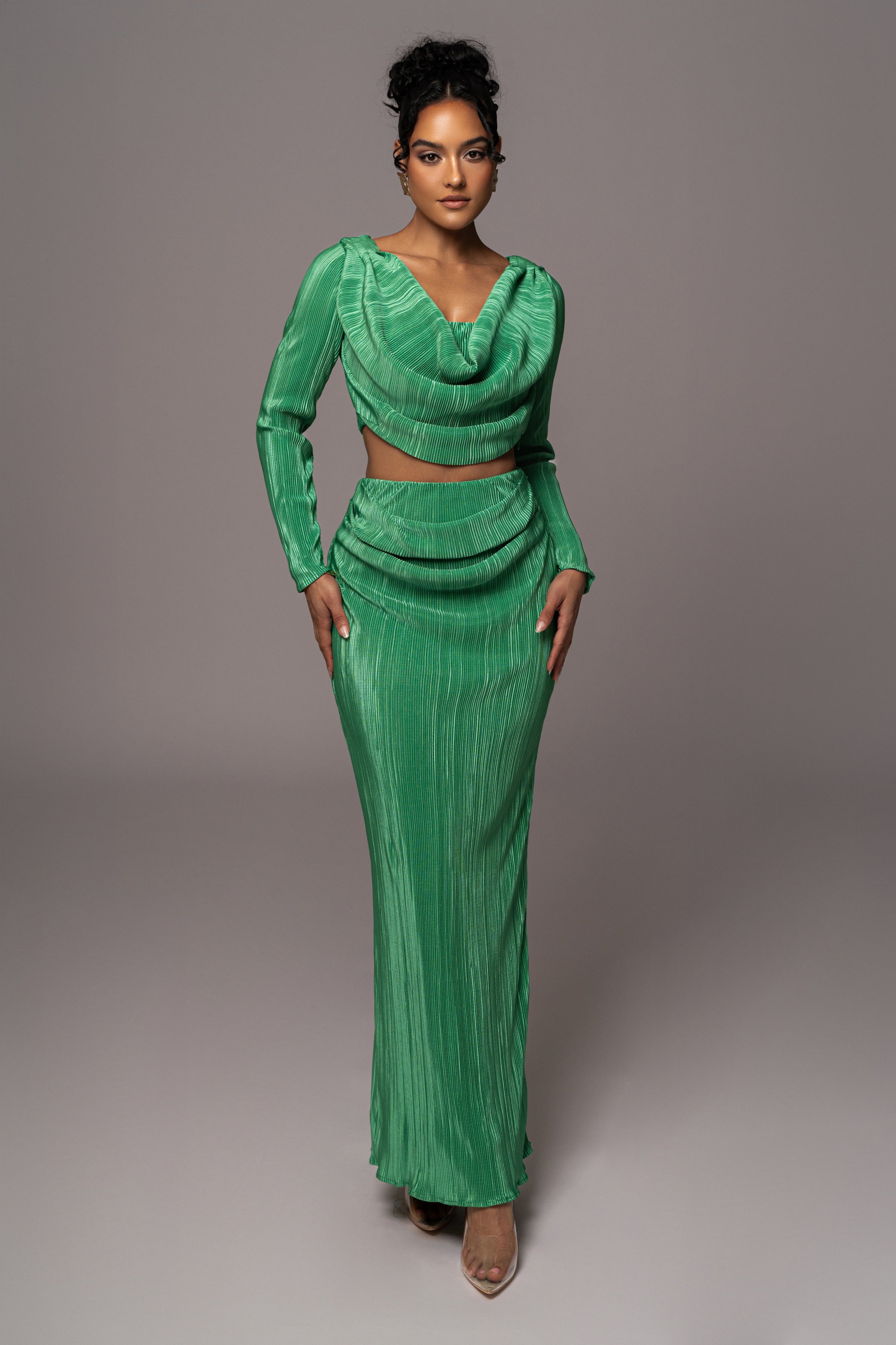 Green Haidyn Skirt Set - JLUXLABEL