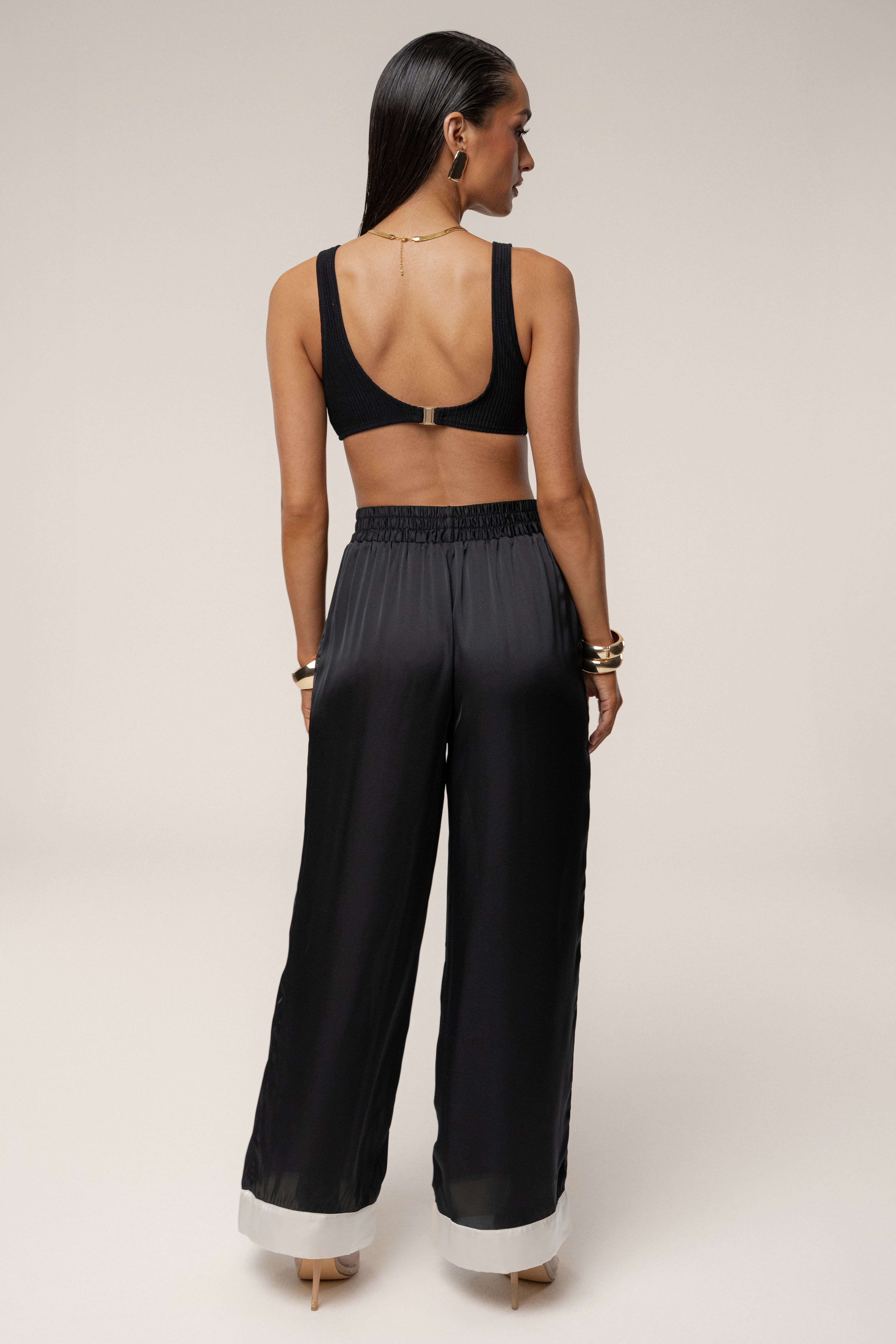 Black Jet Set Wide Leg Pants - JLUXLABEL